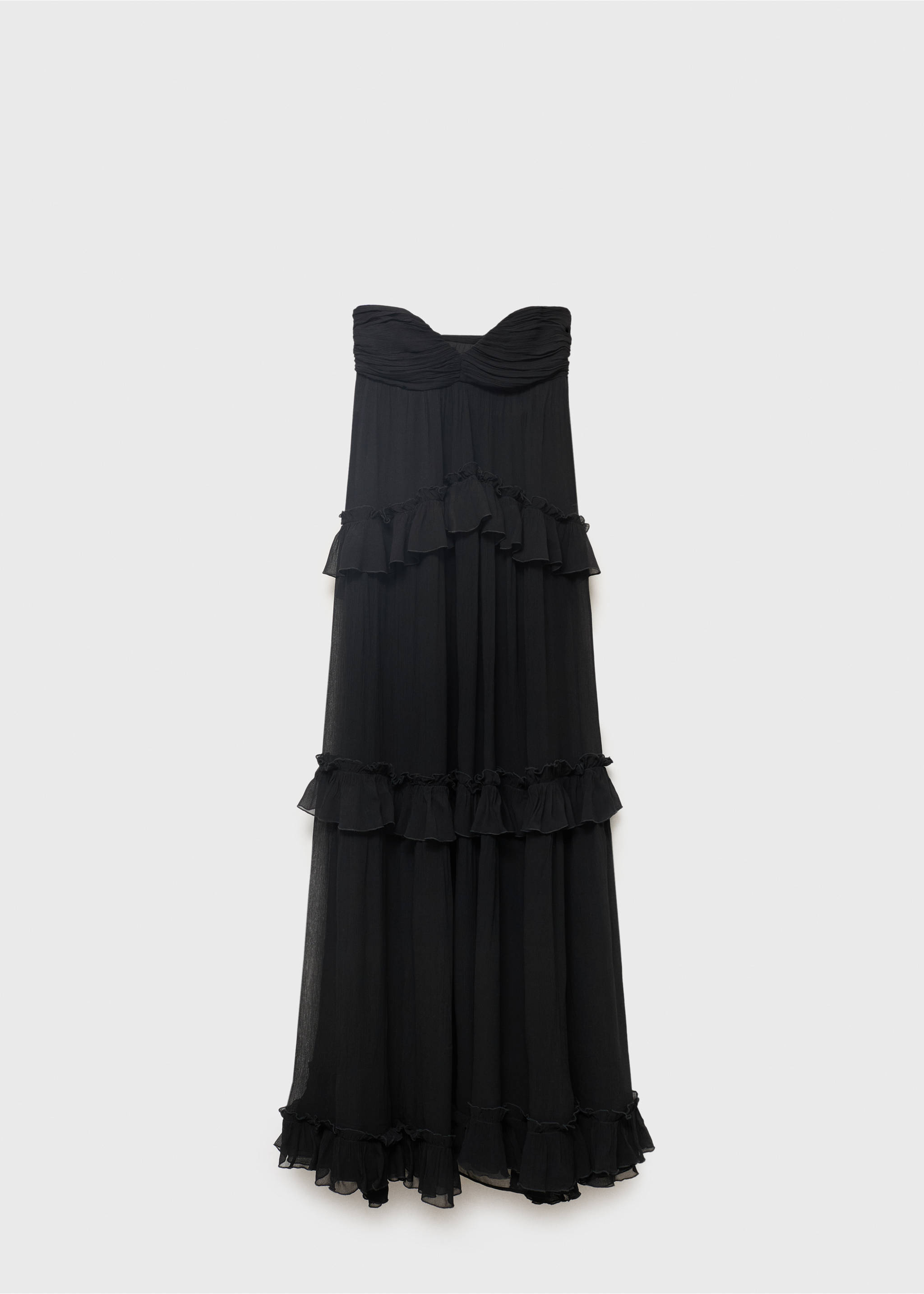 Strapless maxi-dress - Article without model, Black. Ref: 17001286-00.