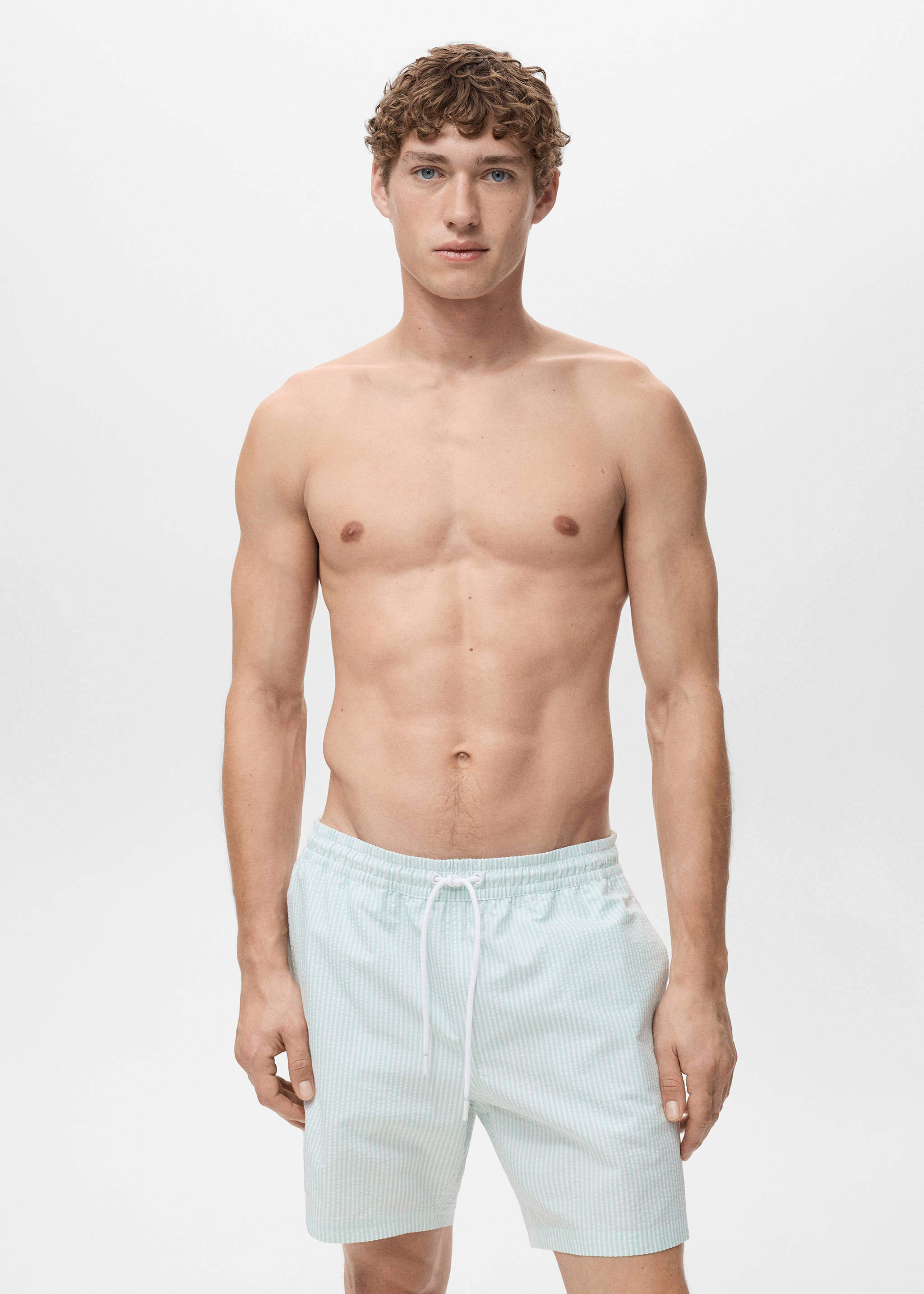 Seersucker swimming trunks - Medium plane