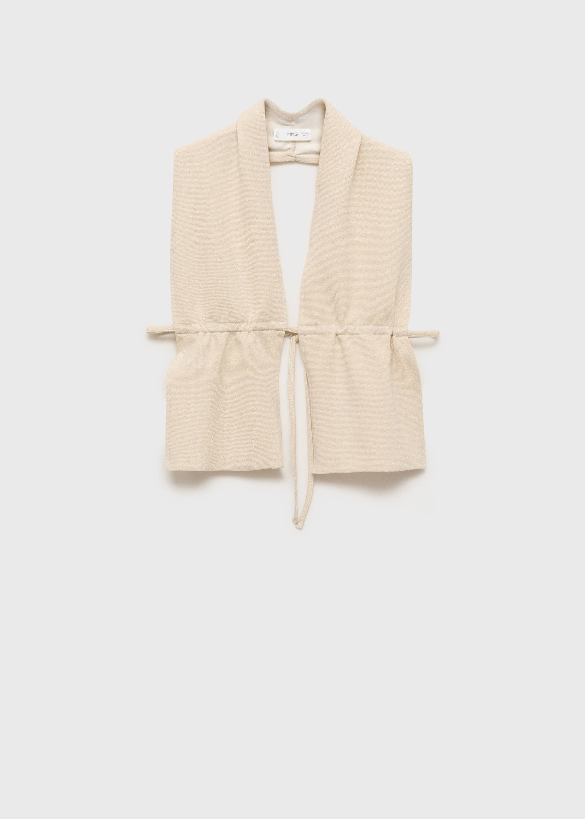 Топ из трикотажа с люрексом и американской проймой - Изделие без модели