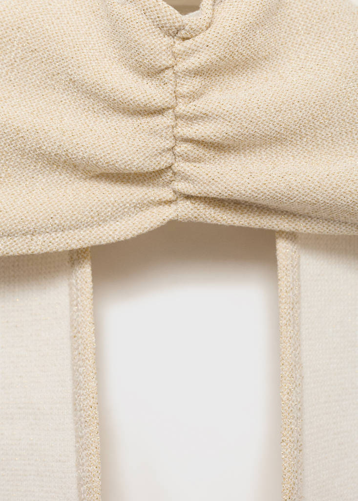 Lurex-knit halter top — Gold