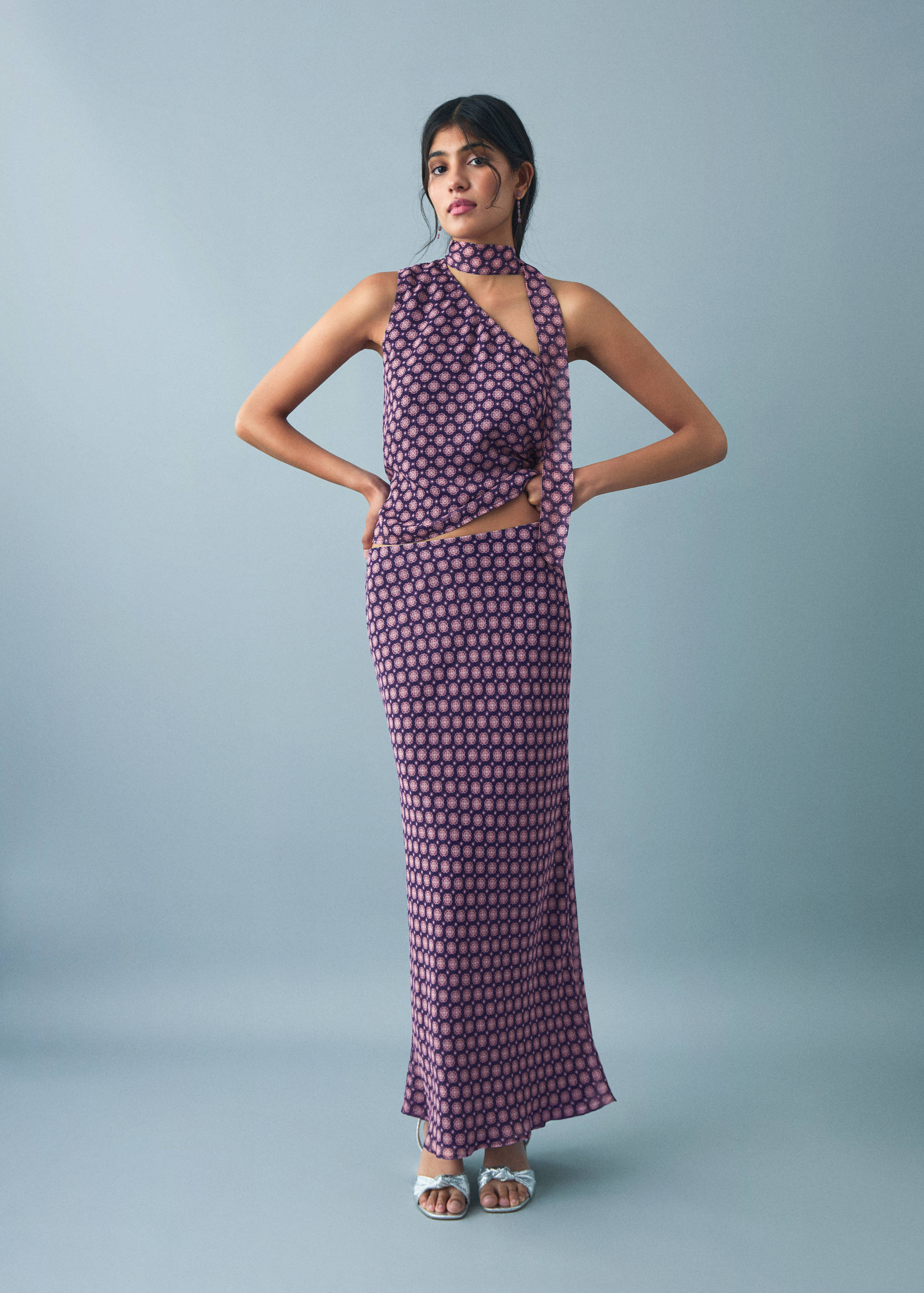 Faldilla estampat fluid - Pla general