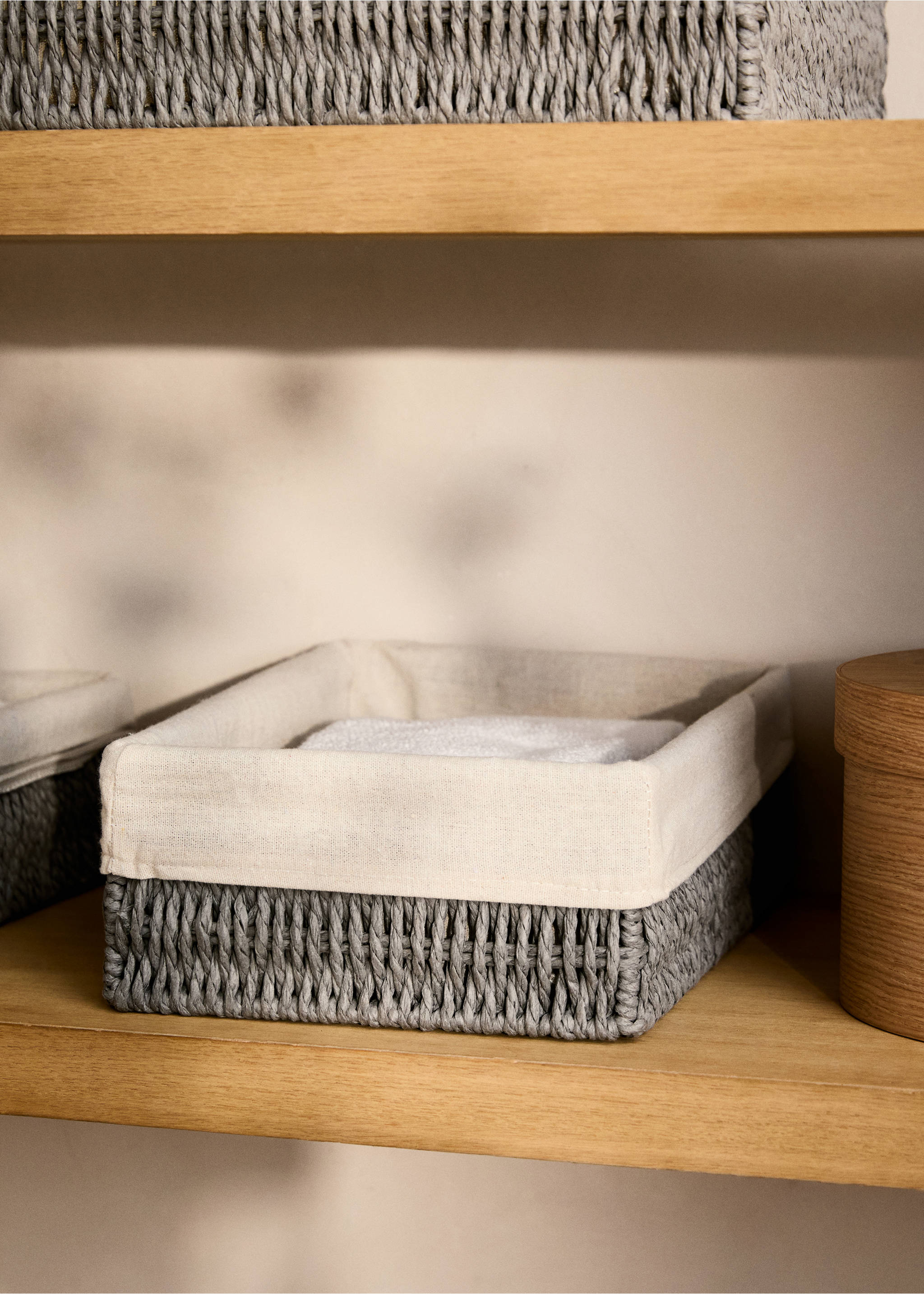 Medium rectangular paper basket - General plane, Grey. Ref: 17001527-00.