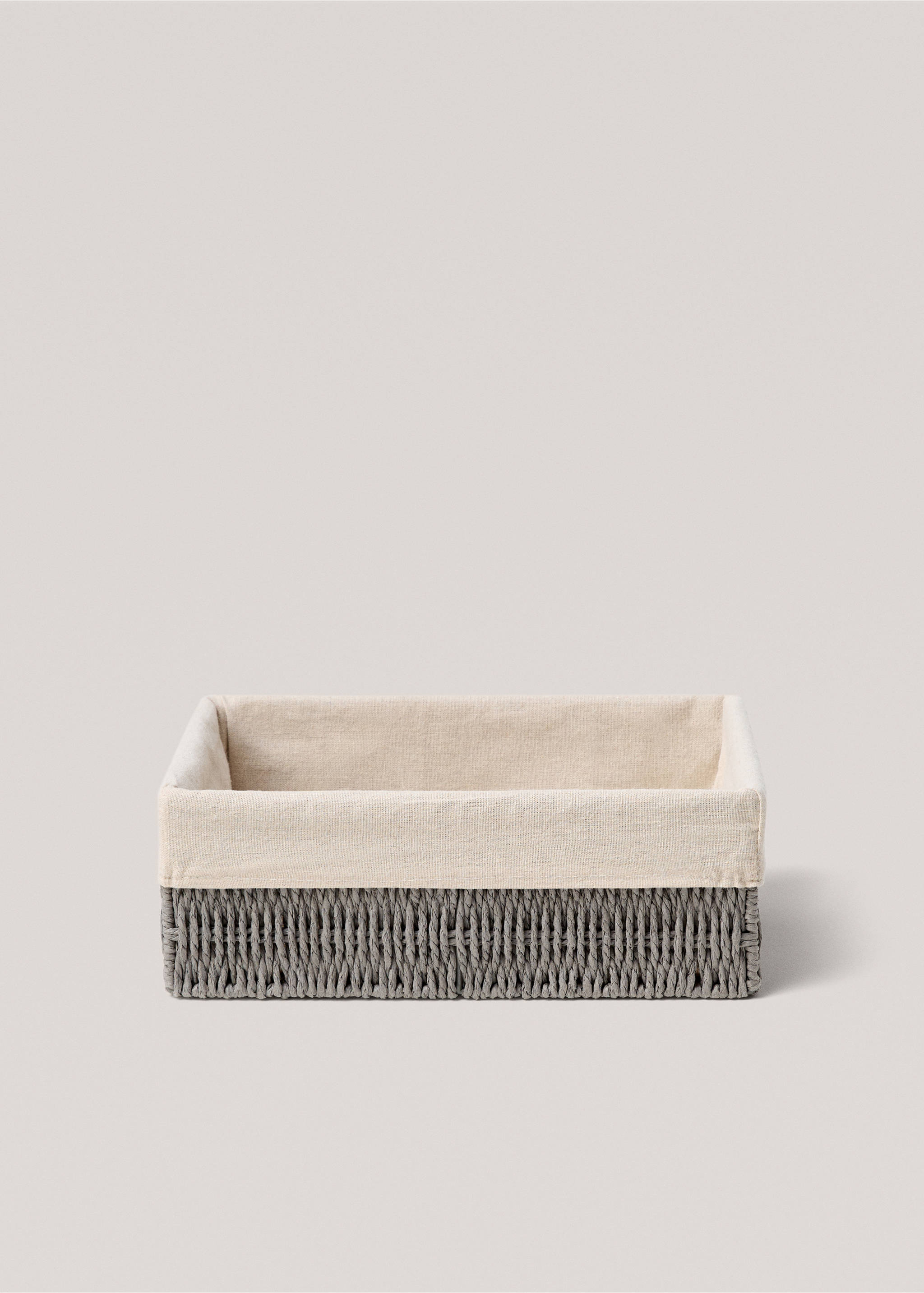 Large rectangular paper basket - Article without model, Grey. Ref: 17001529-00.