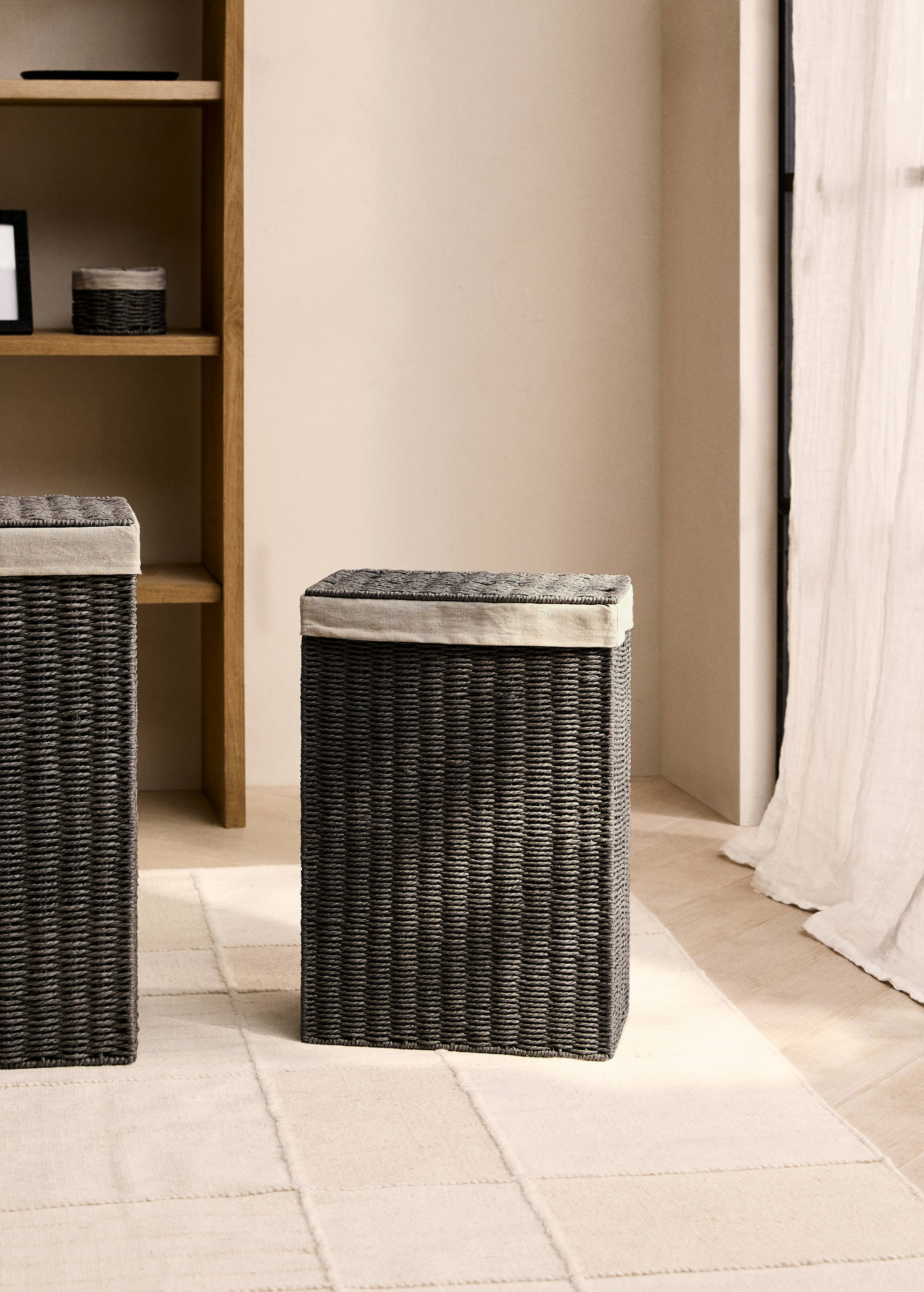 Medium paper laundry basket - General plane