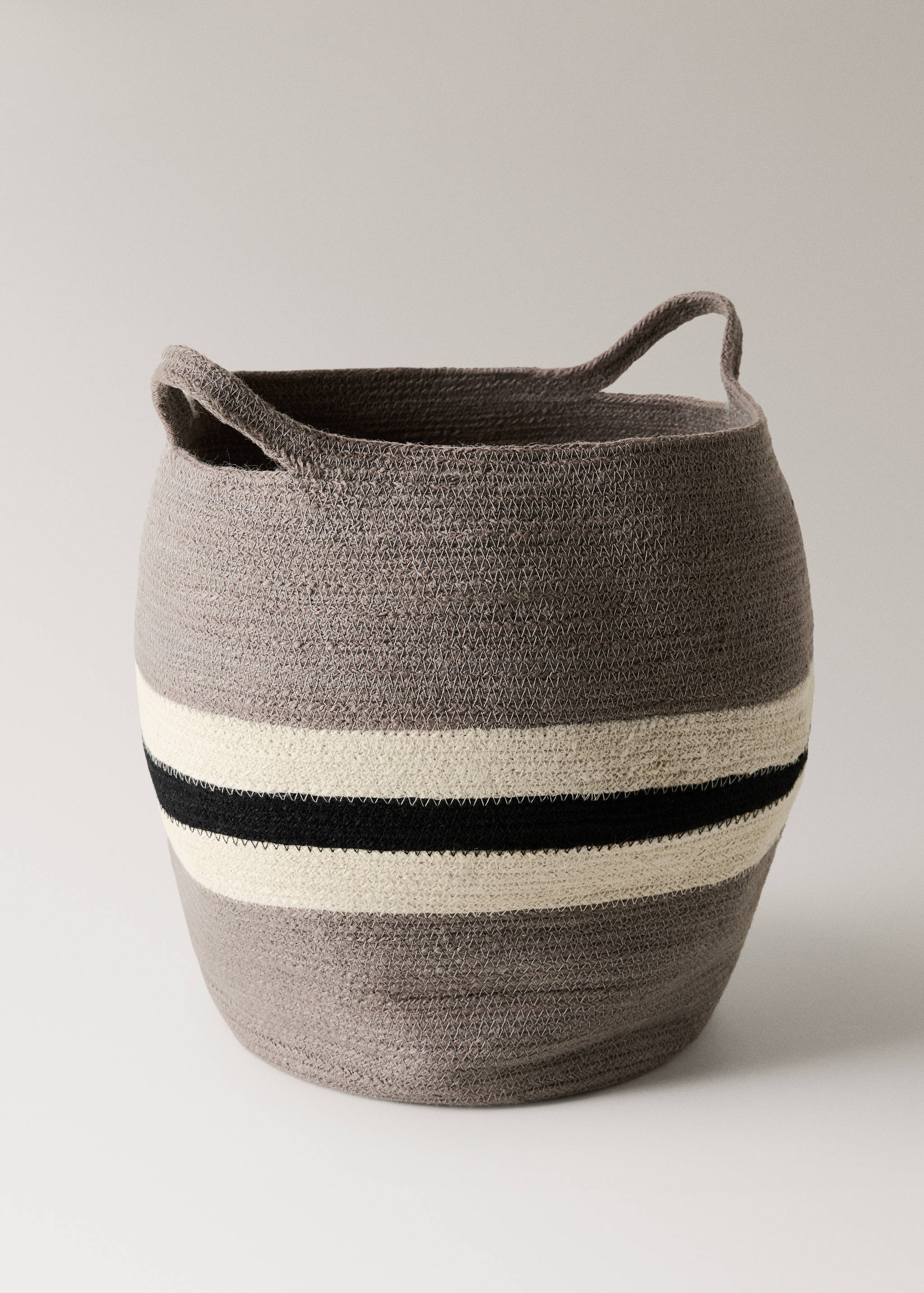 Large jute basket with stripes - Details of the article 1