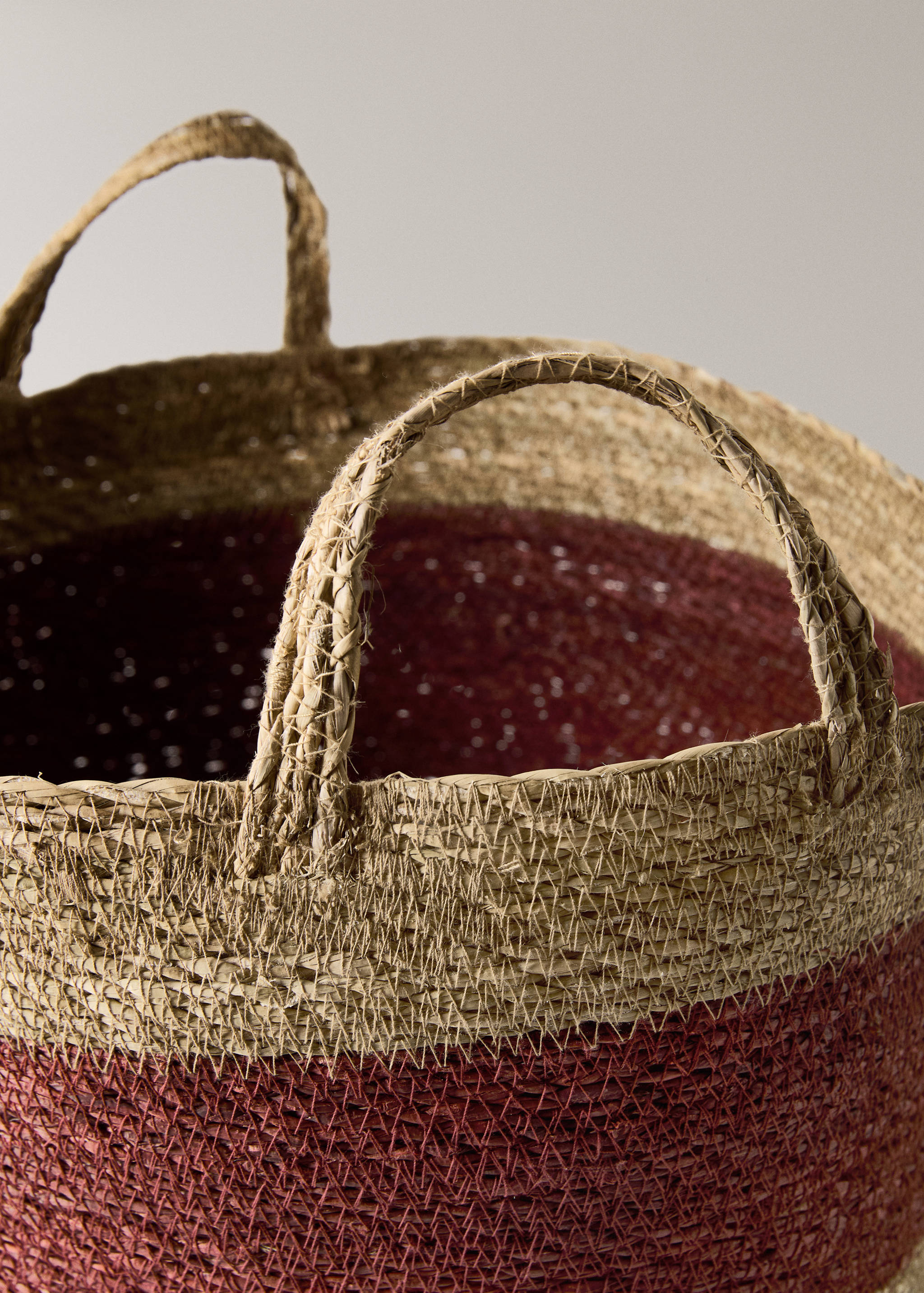 Cesta seagrass rotonda bicolore - Dettaglio dell'articolo 1