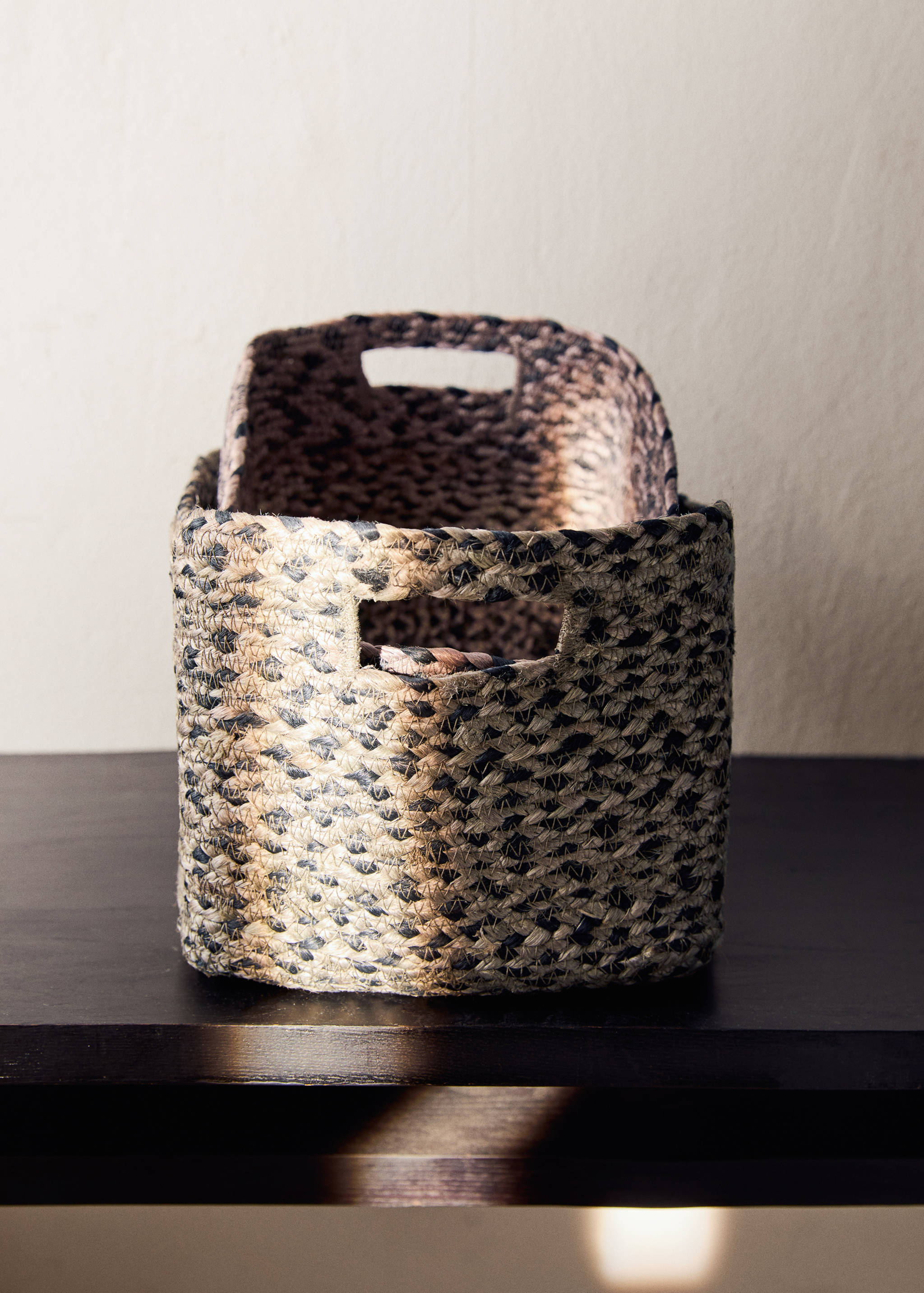 Cistella jute melange gran - Pla general