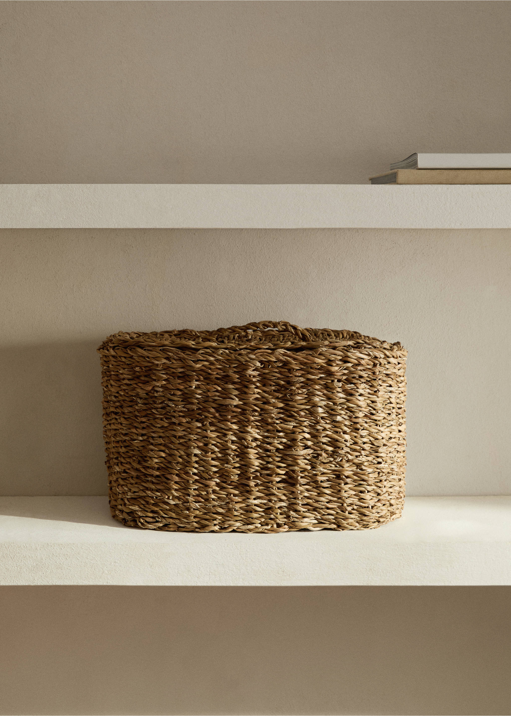 Средна овална кошница от морска трева - Обща равнина, Кафяво. Ref: 17001549-00.