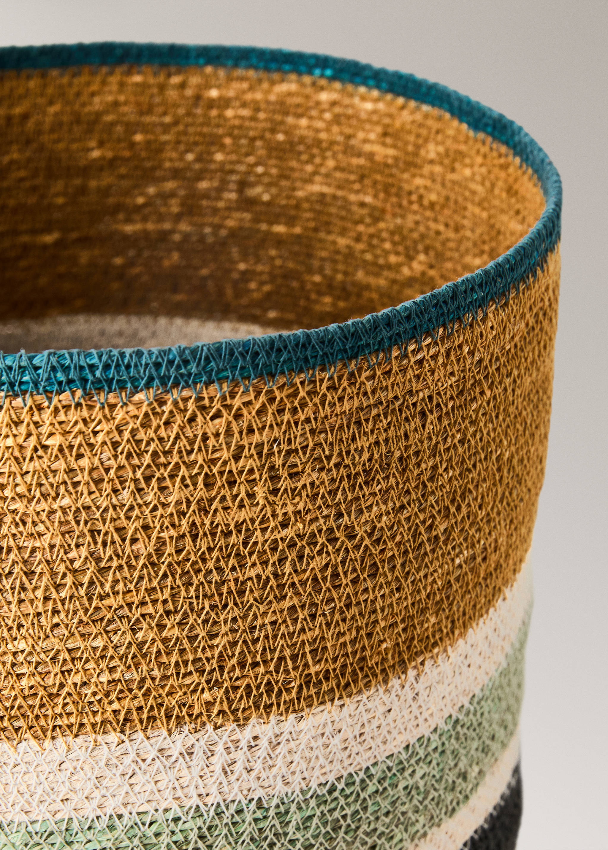 Middelgrote multicolor seagrass mand - Detail van het artikel 1