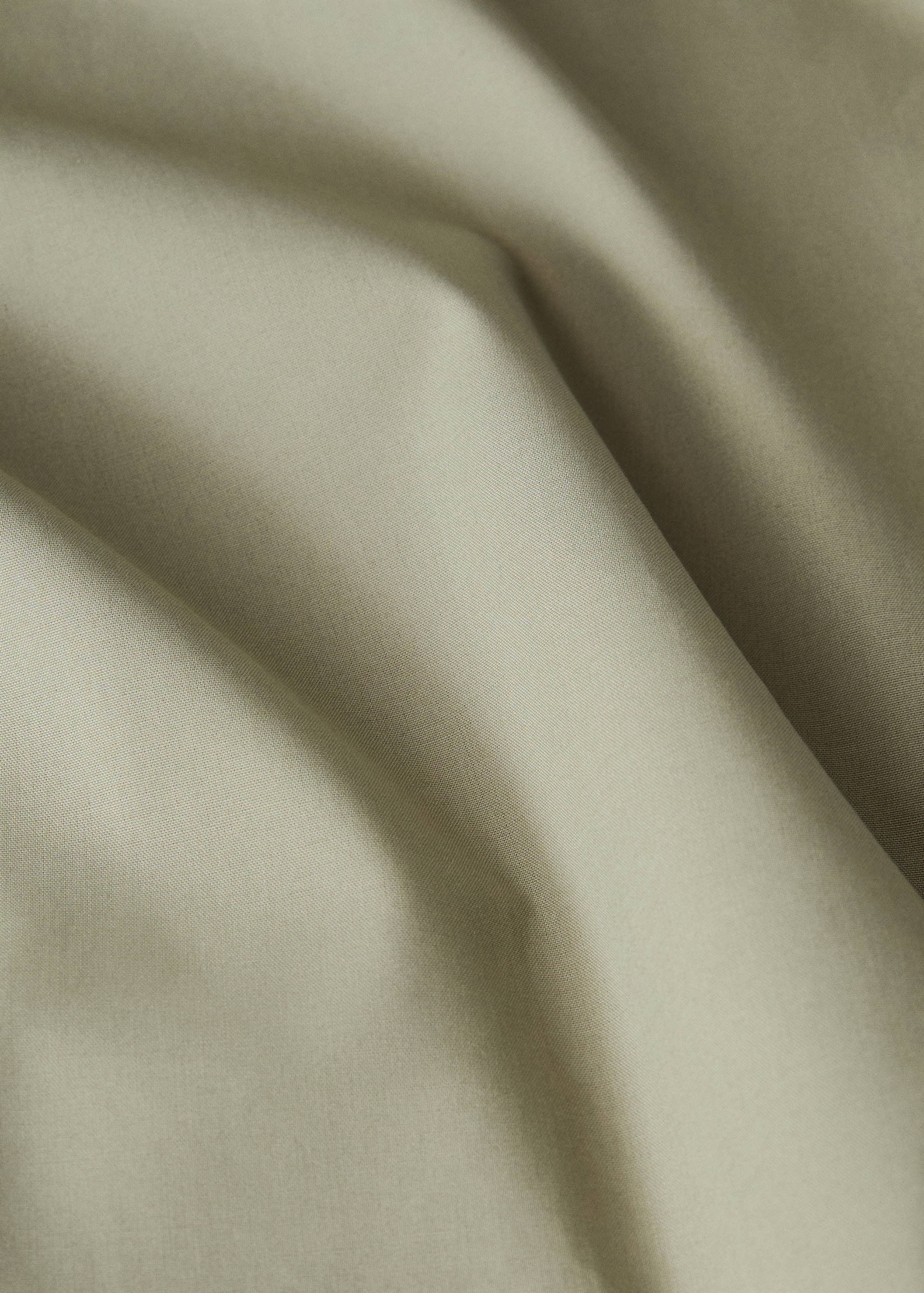 Cotton percale duvet cover with linen trim for 135/140 cm bed - Details of the article 2