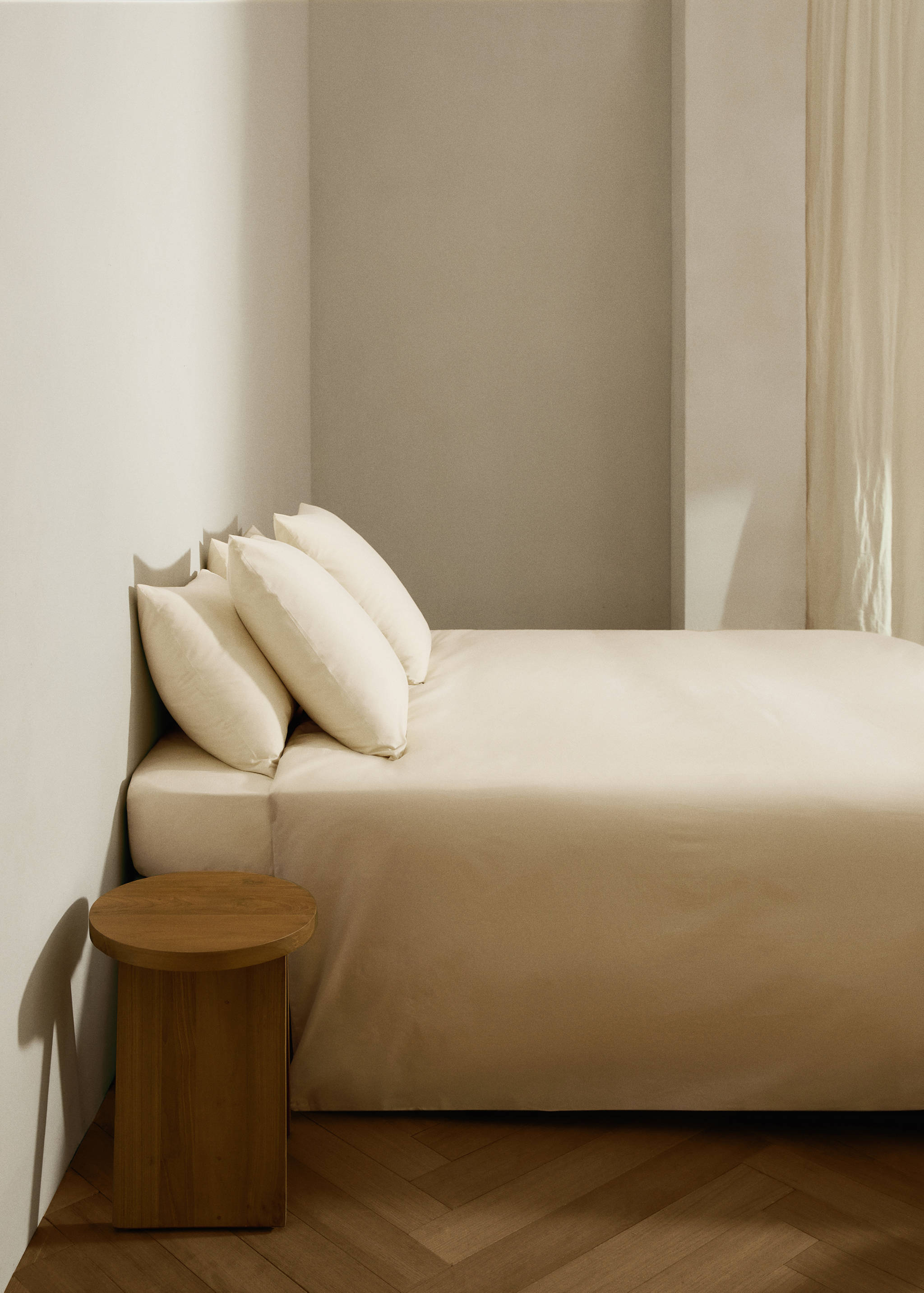 Percale cotton duvet cover Single bed - General plane