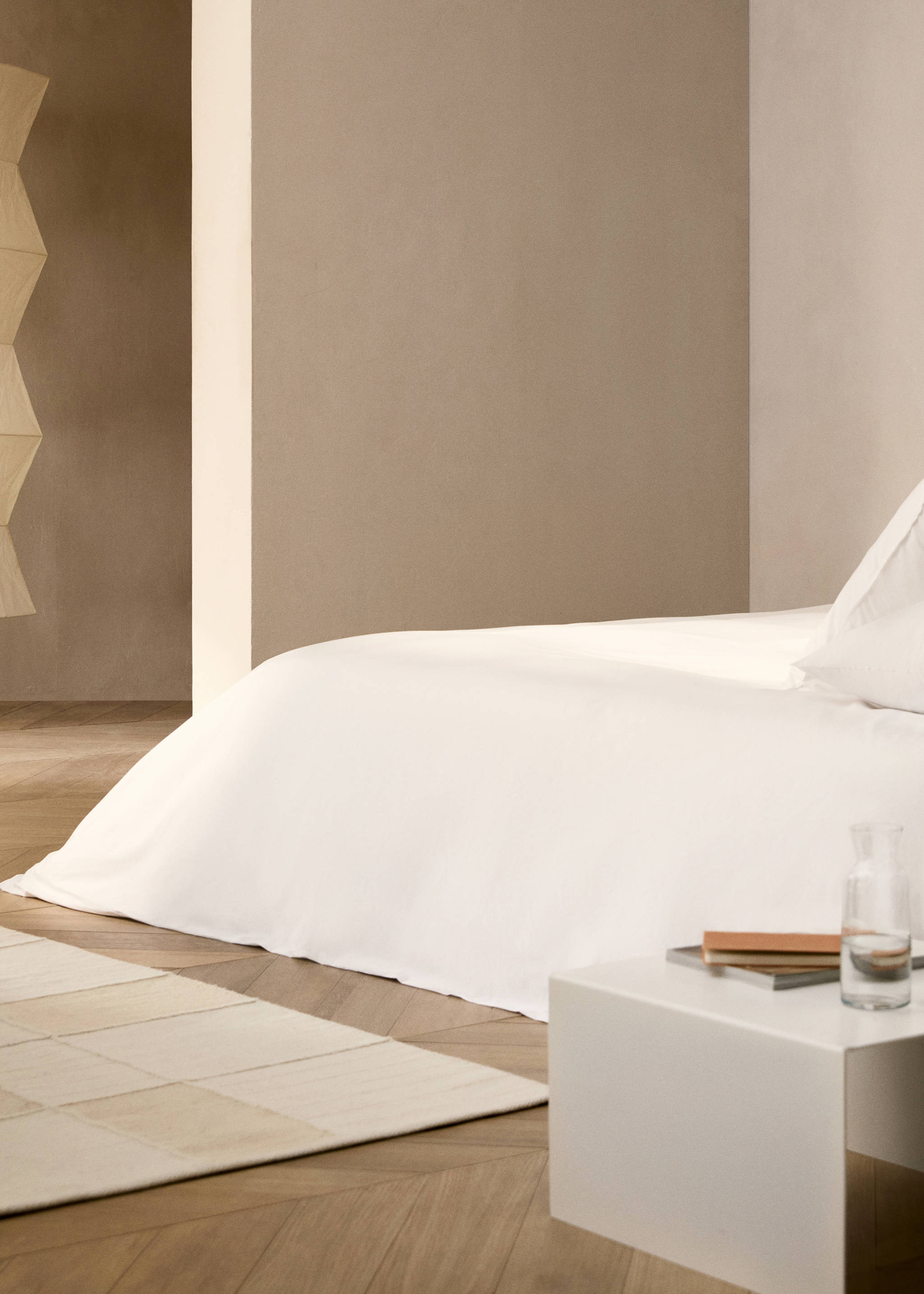 300 threads percale cotton duvet cover King bed - General plane