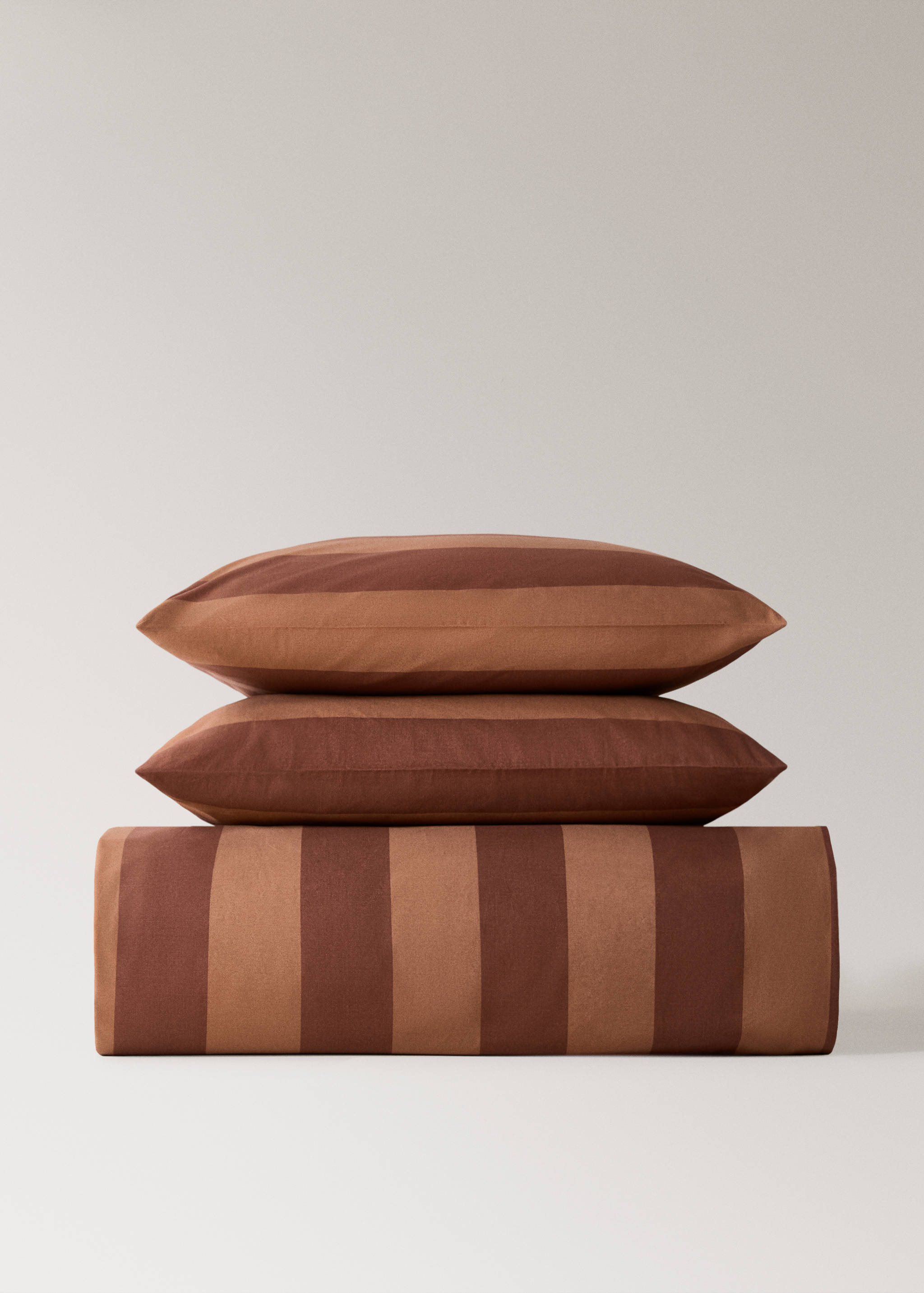 500-thread cotton percale striped duvet cover for 53.15/55.12 in bed - Article without model