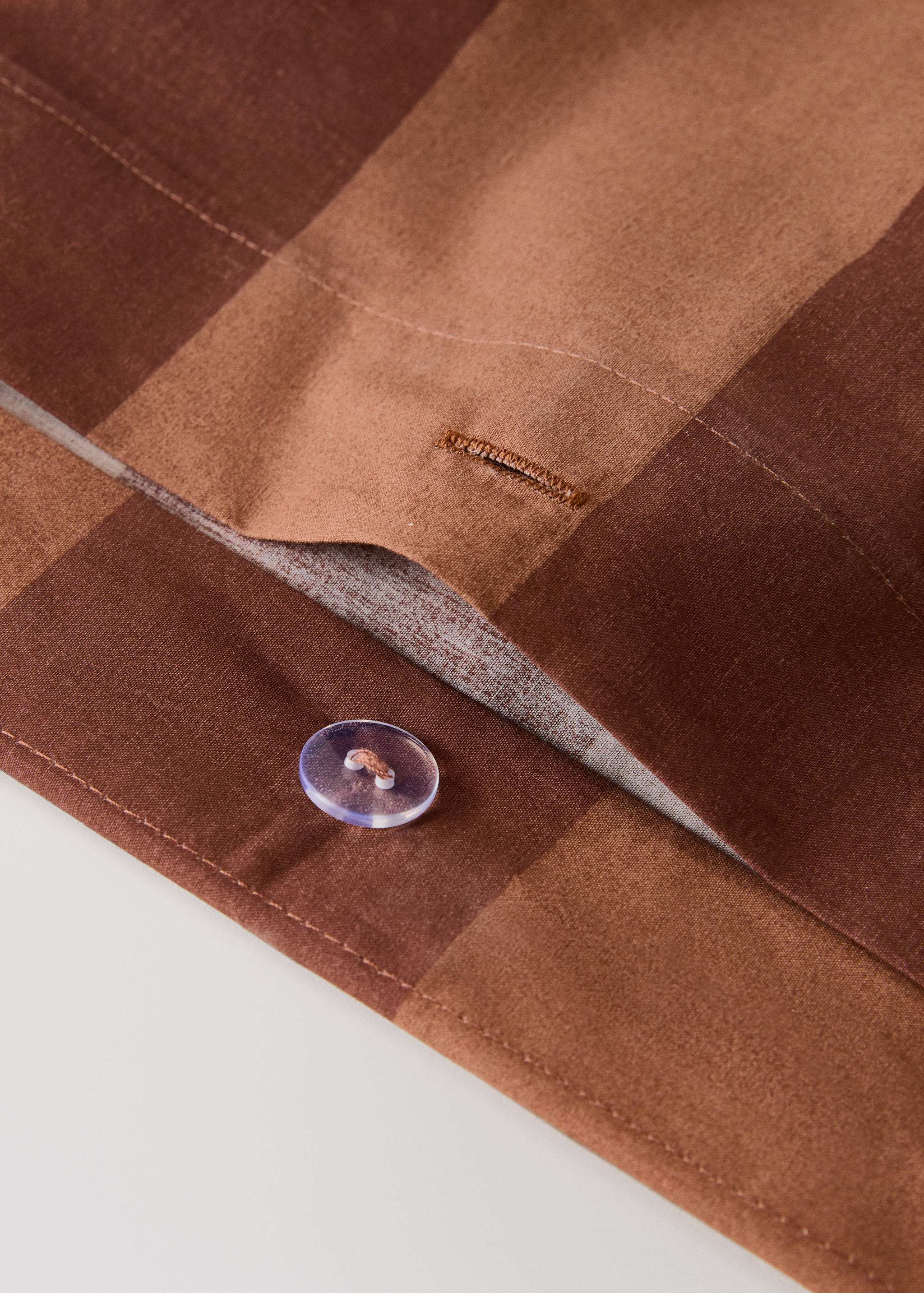 500-thread cotton percale striped duvet cover for 150/160 cm bed - Details of the article 2