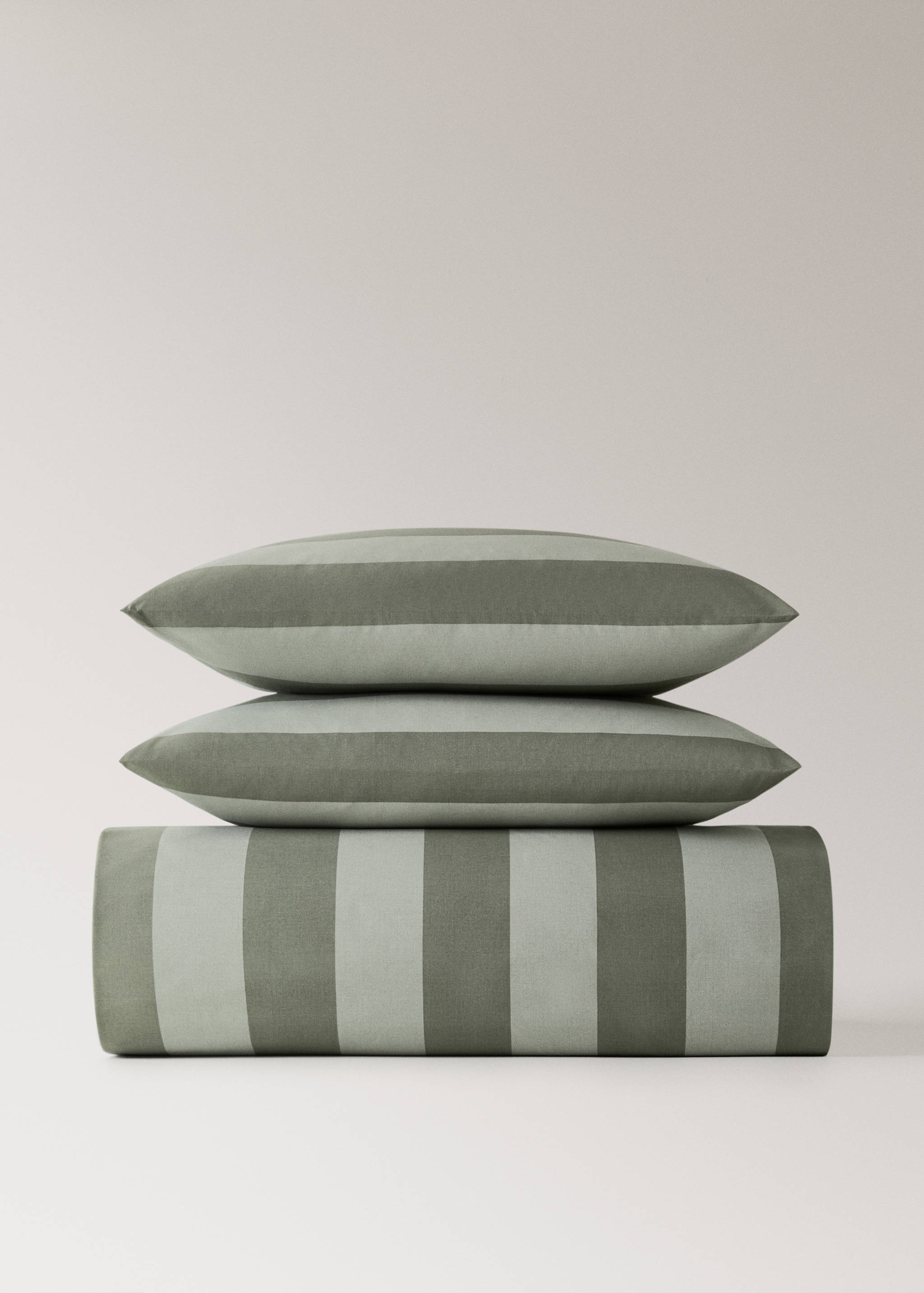 500 threads percale cotton striped duvet cover King bed - Article without model