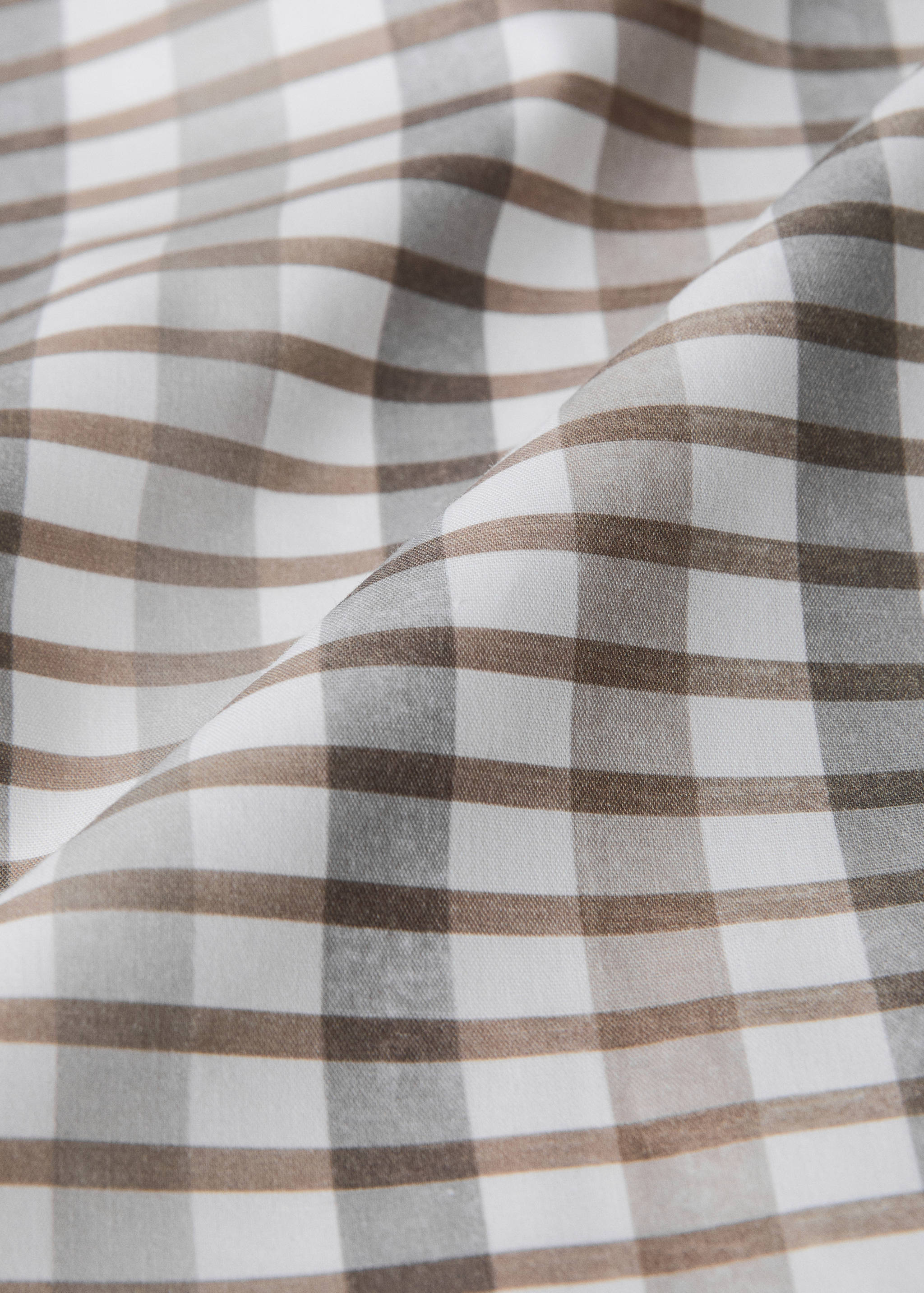 200-thread count percale cotton check-print duvet cover for 135/140 cm bed - Details of the article 2