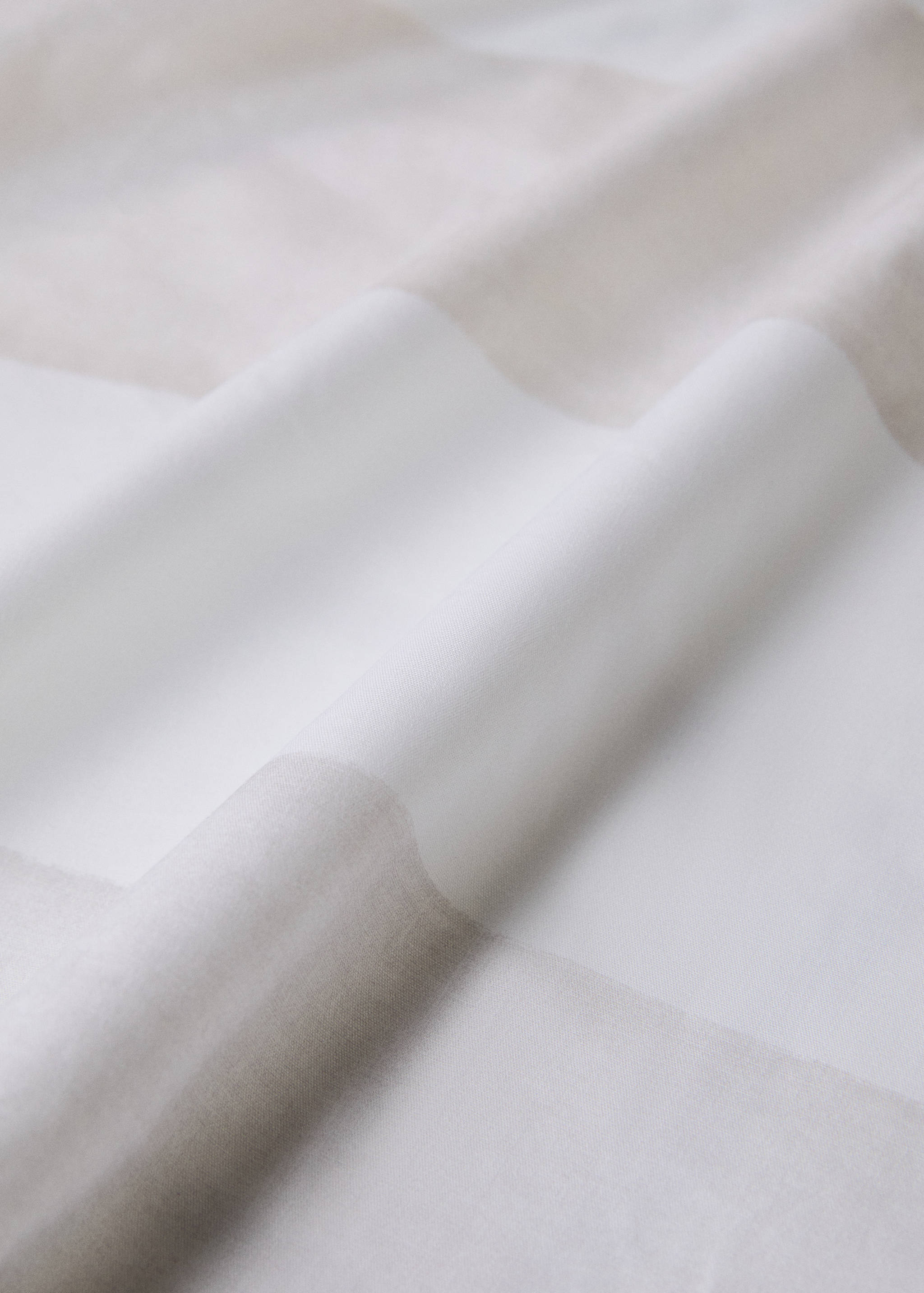 Reversibel dekbedovertrek van perkalkatoen met strepen en ruiten, bed 135/140 cm - Detail van het artikel 2