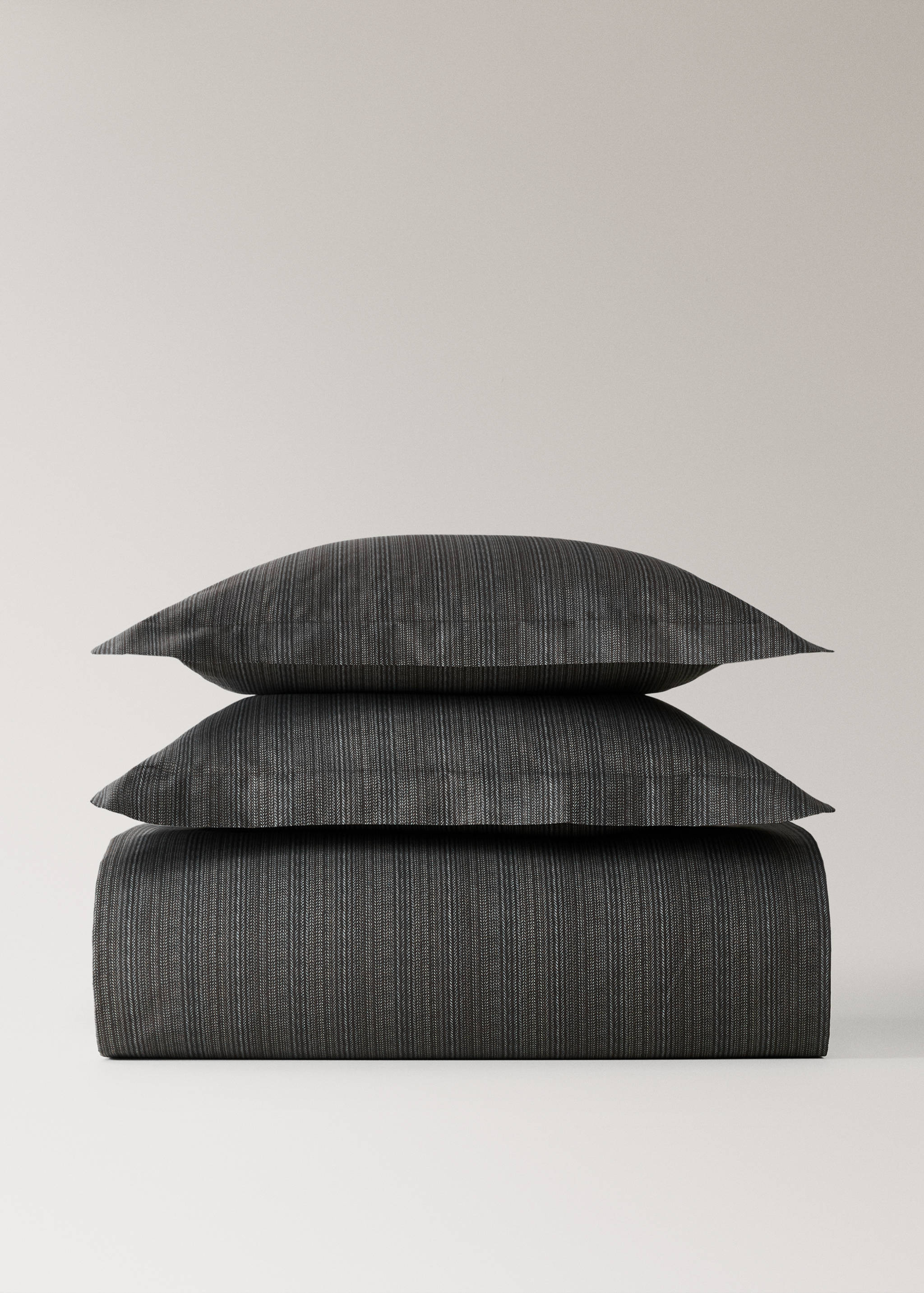 Percale cotton tailored-print duvet cover for 135/140 cm bed - Article without model