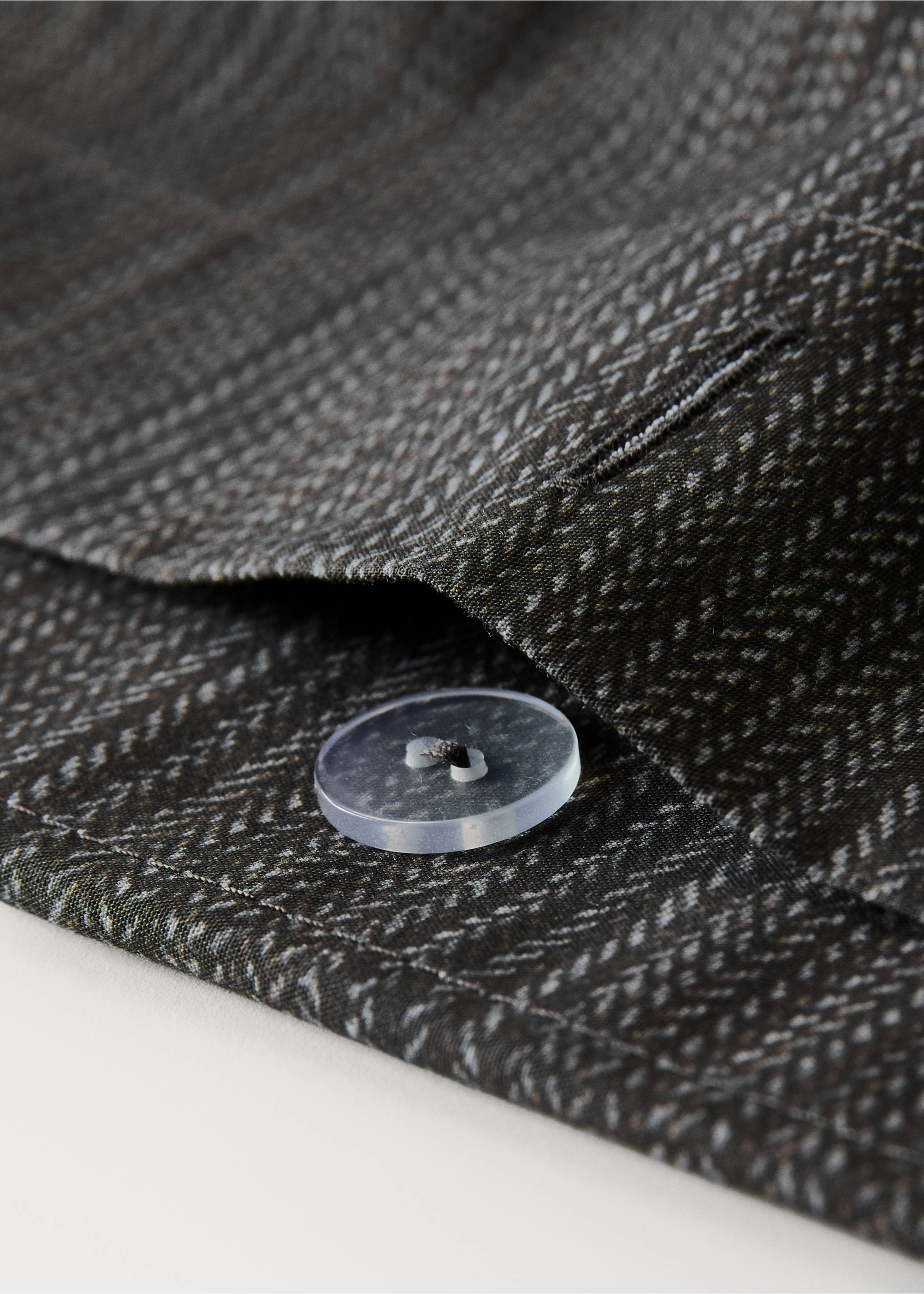 Percale cotton tailored-print duvet cover for 150/160 cm bed - Details of the article 1, Chocolate. Ref: 17001600-00.