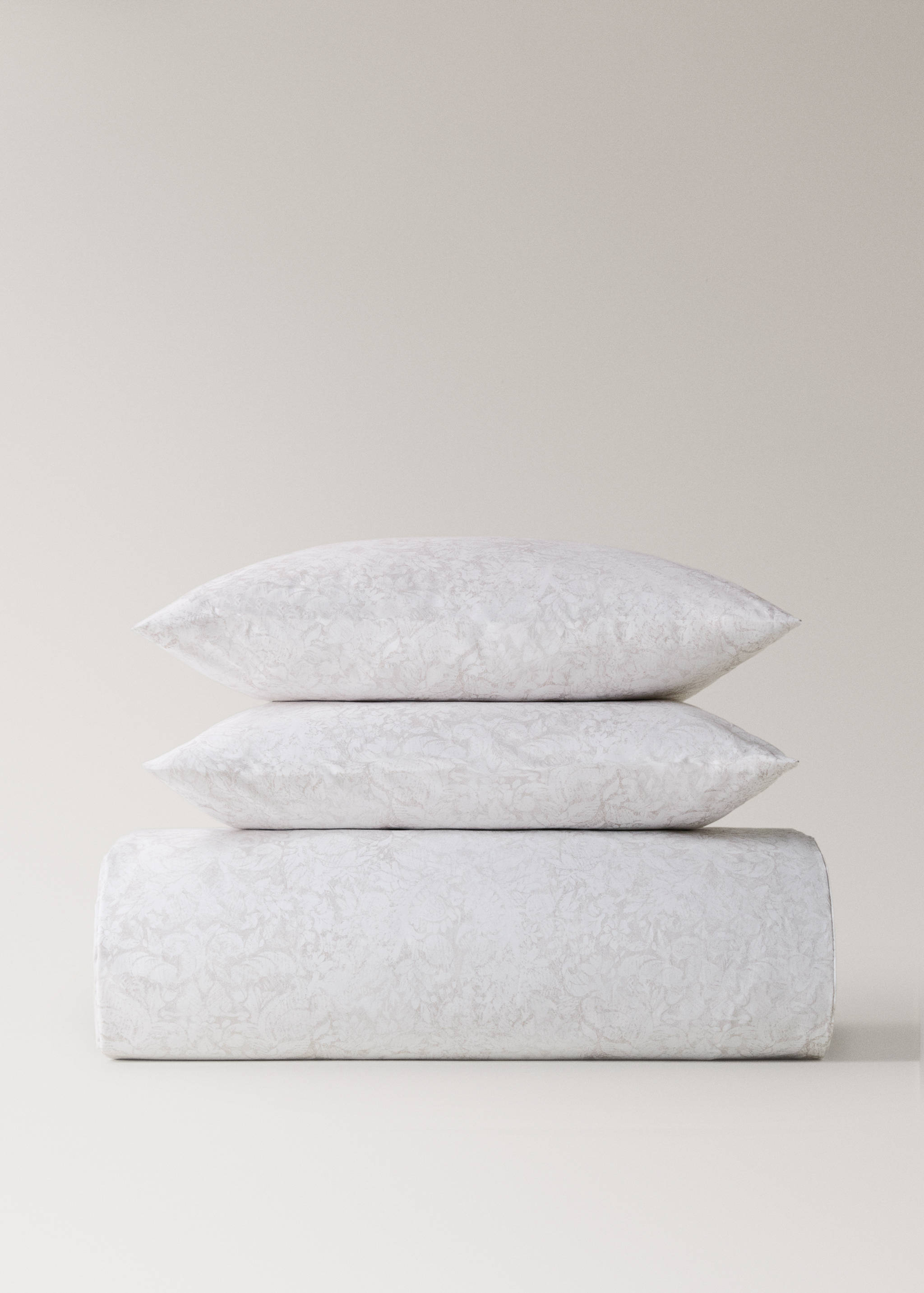 Funda nórdica algodón percal estampado flor difuminada cama 90 cm - Artículo sin modelo