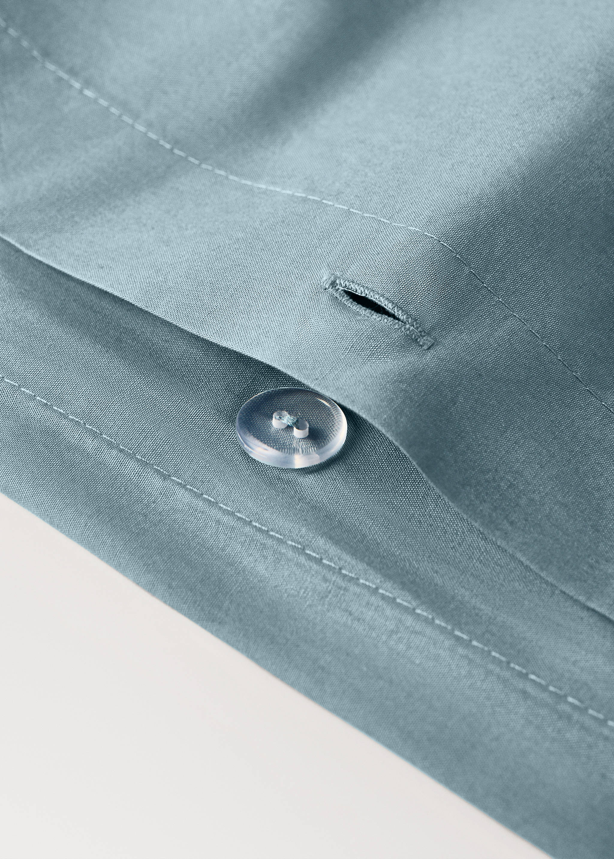 Wendbarer Bettbezug aus Baumwoll-Perkal mit Kontrastpaspel, 90 cm Bett - Detail des Artikels 1