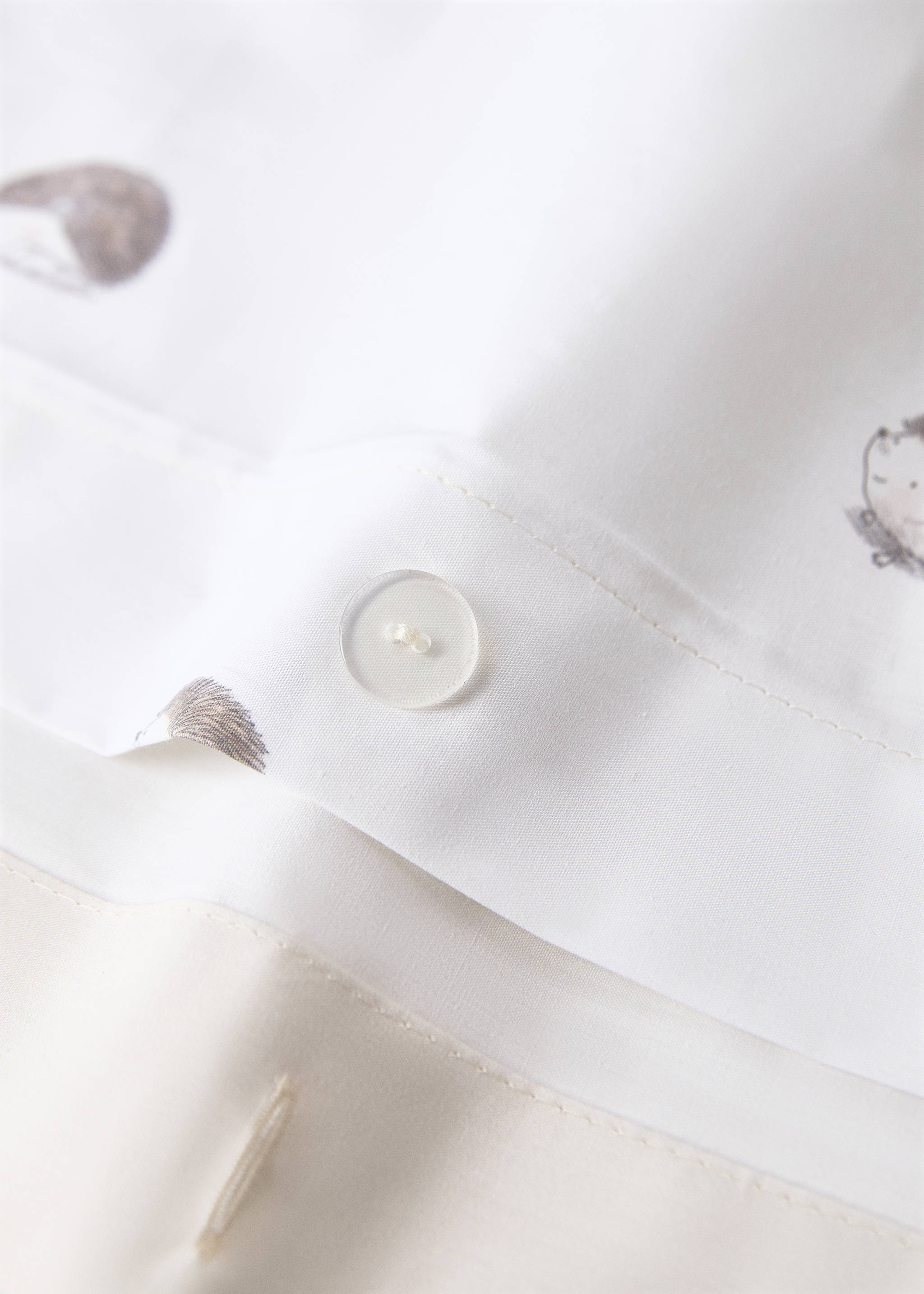 Katoenen dekbedovertrek met egelprint voor kinderbed van 90 cm - Detail van het artikel 1