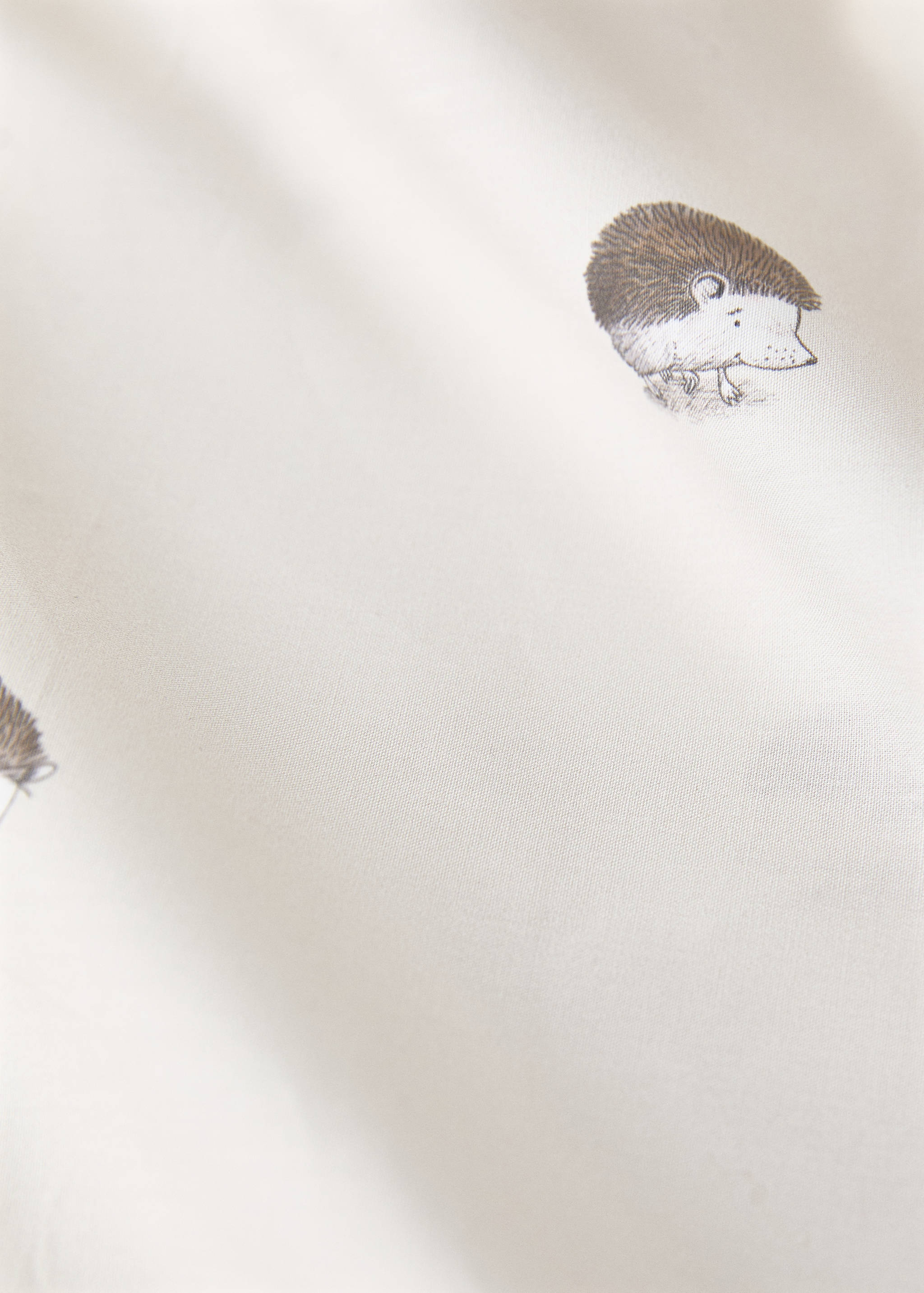 Katoenen dekbedovertrek met egelprint voor kinderbed van 90 cm - Detail van het artikel 2