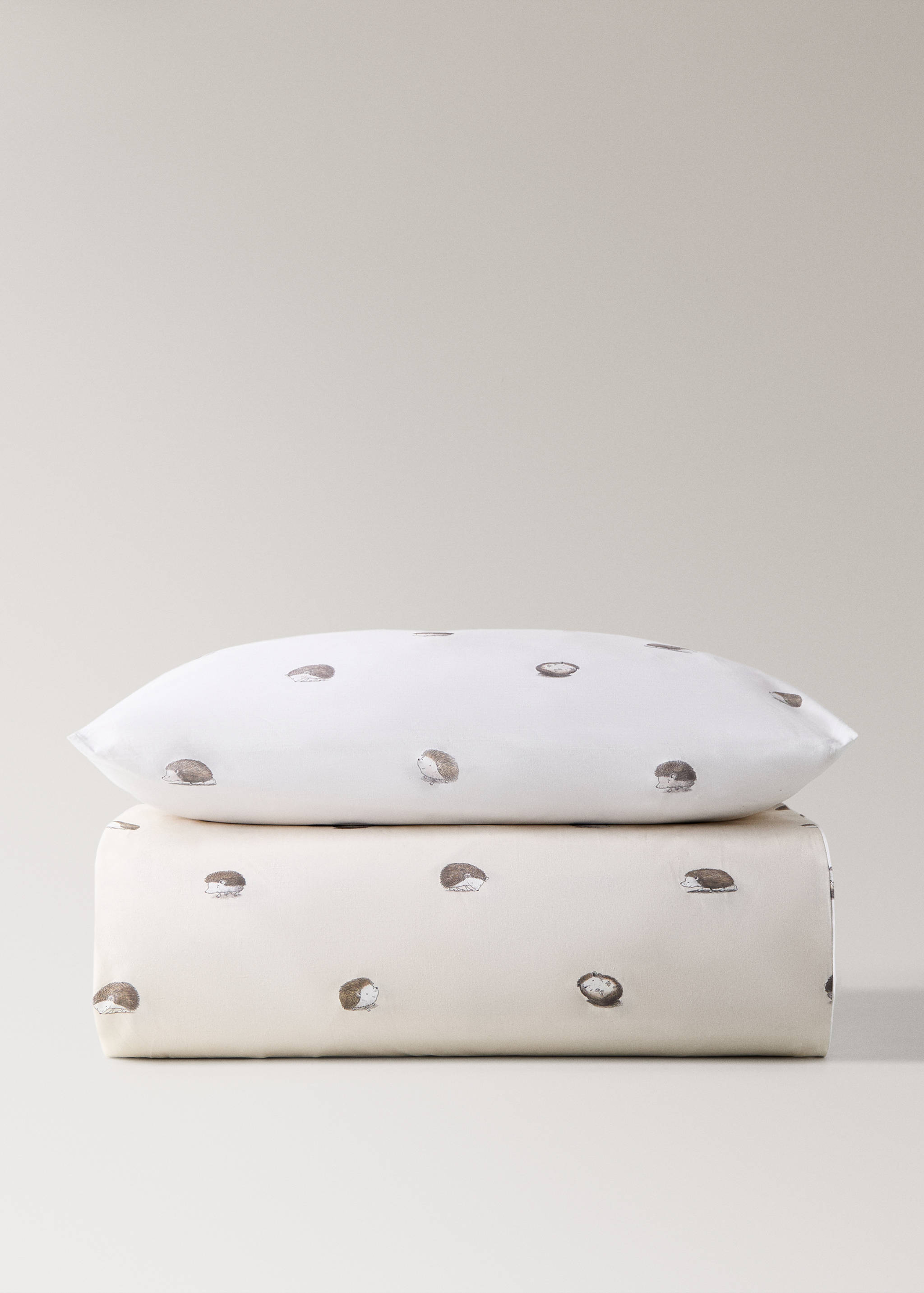 Katoenen dekbedovertrek met egelprint voor kinderbed van 90 cm - Detail van het artikel 4