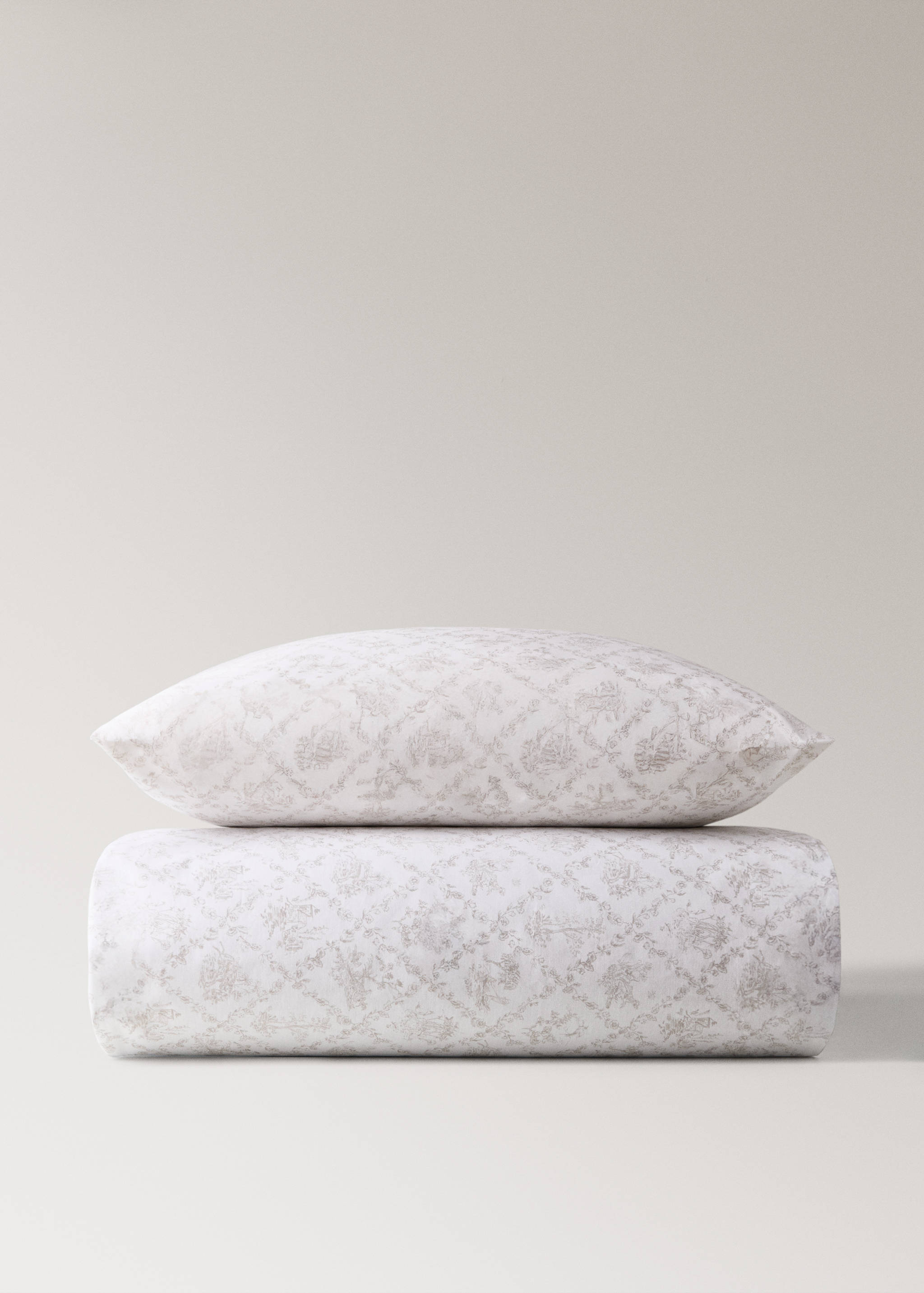 Toile de Jouy percale cotton duvet cover for 90 cm bed - Article without model