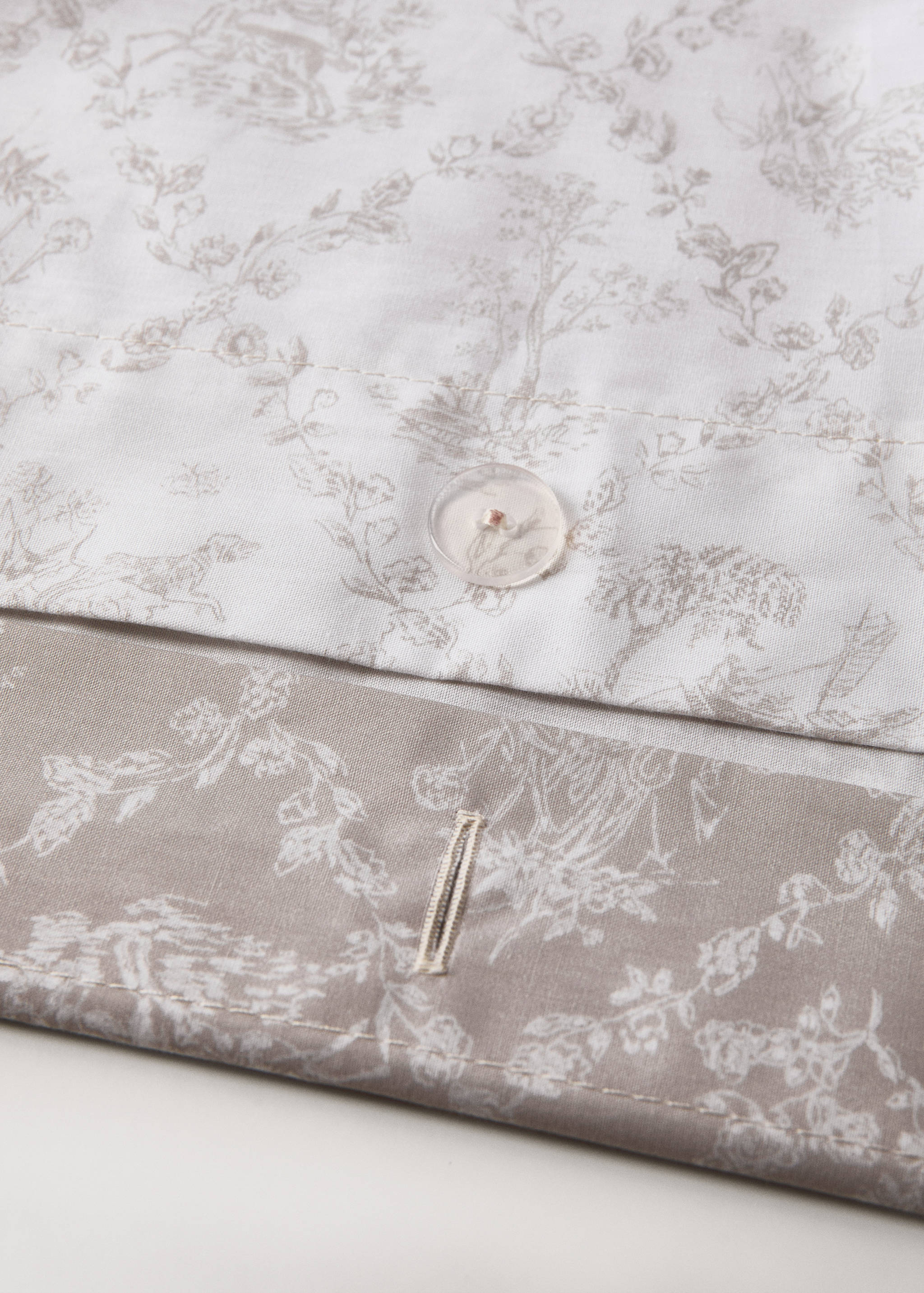 Toile de Jouy percale cotton duvet cover for 90 cm bed - Details of the article 1