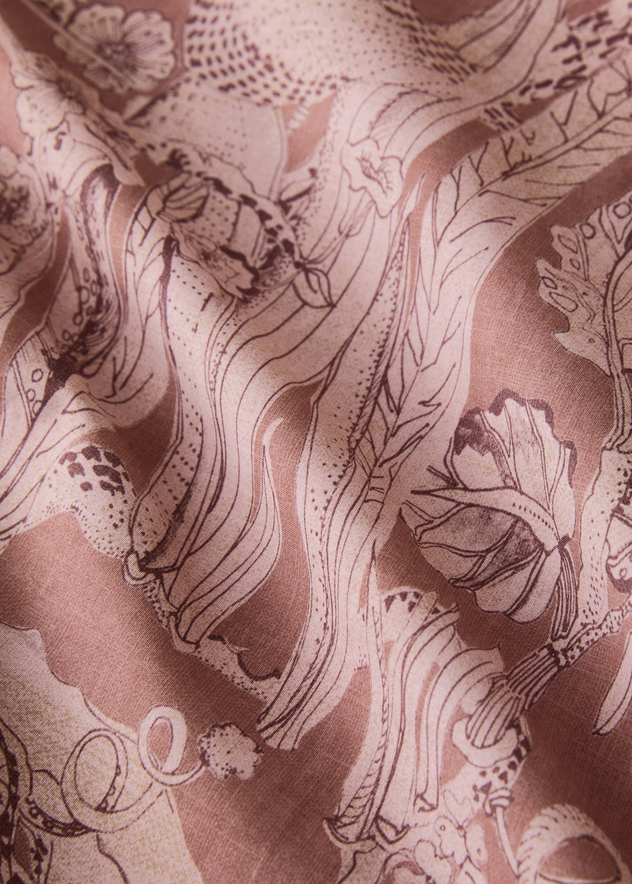 Percale cotton floral-print duvet cover for 180/200 cm bed - Details of the article 2