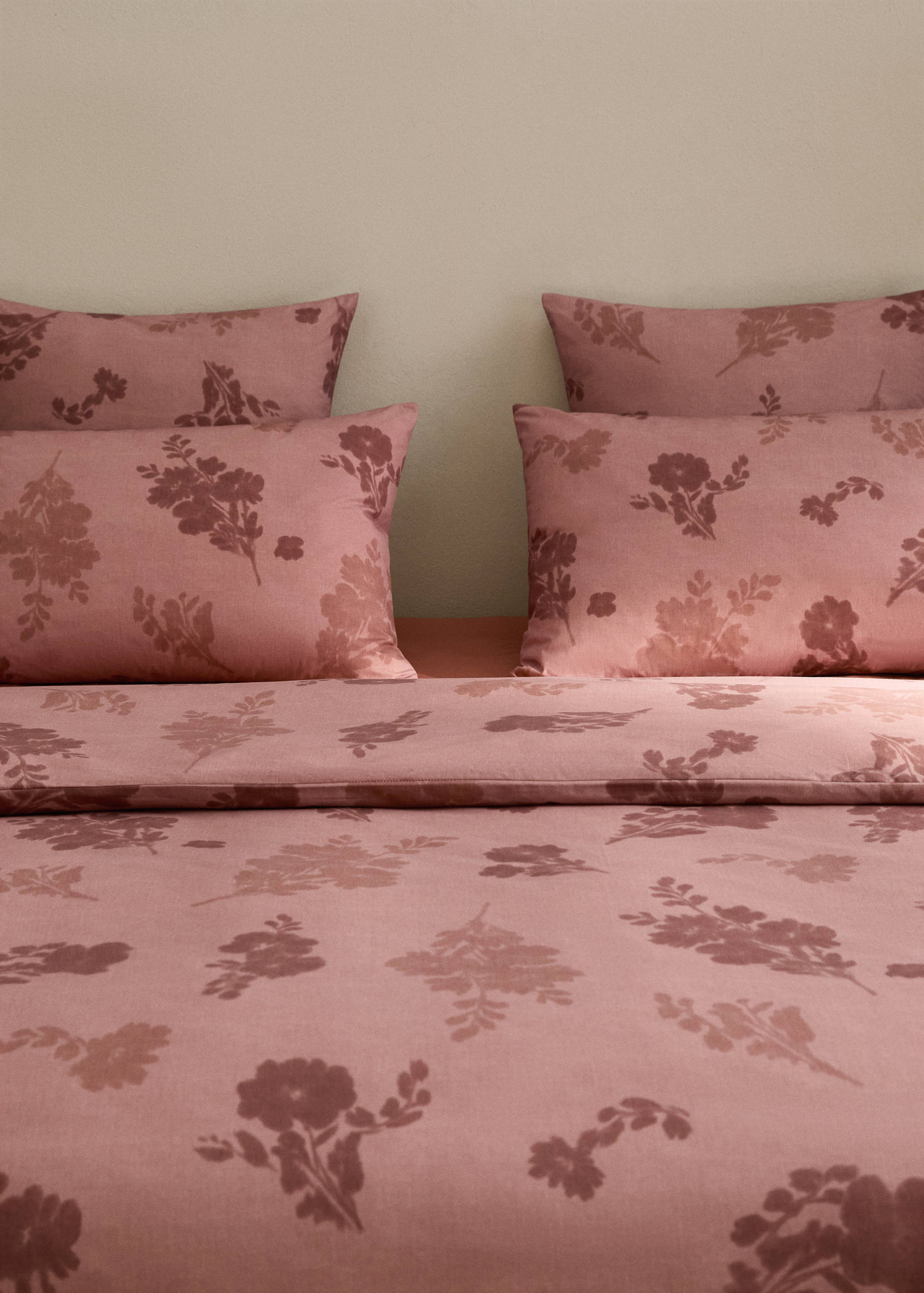 Housse de couette percale de coton 200 fils fleur estompée lit 180/200 cm - Détail de l'article 7