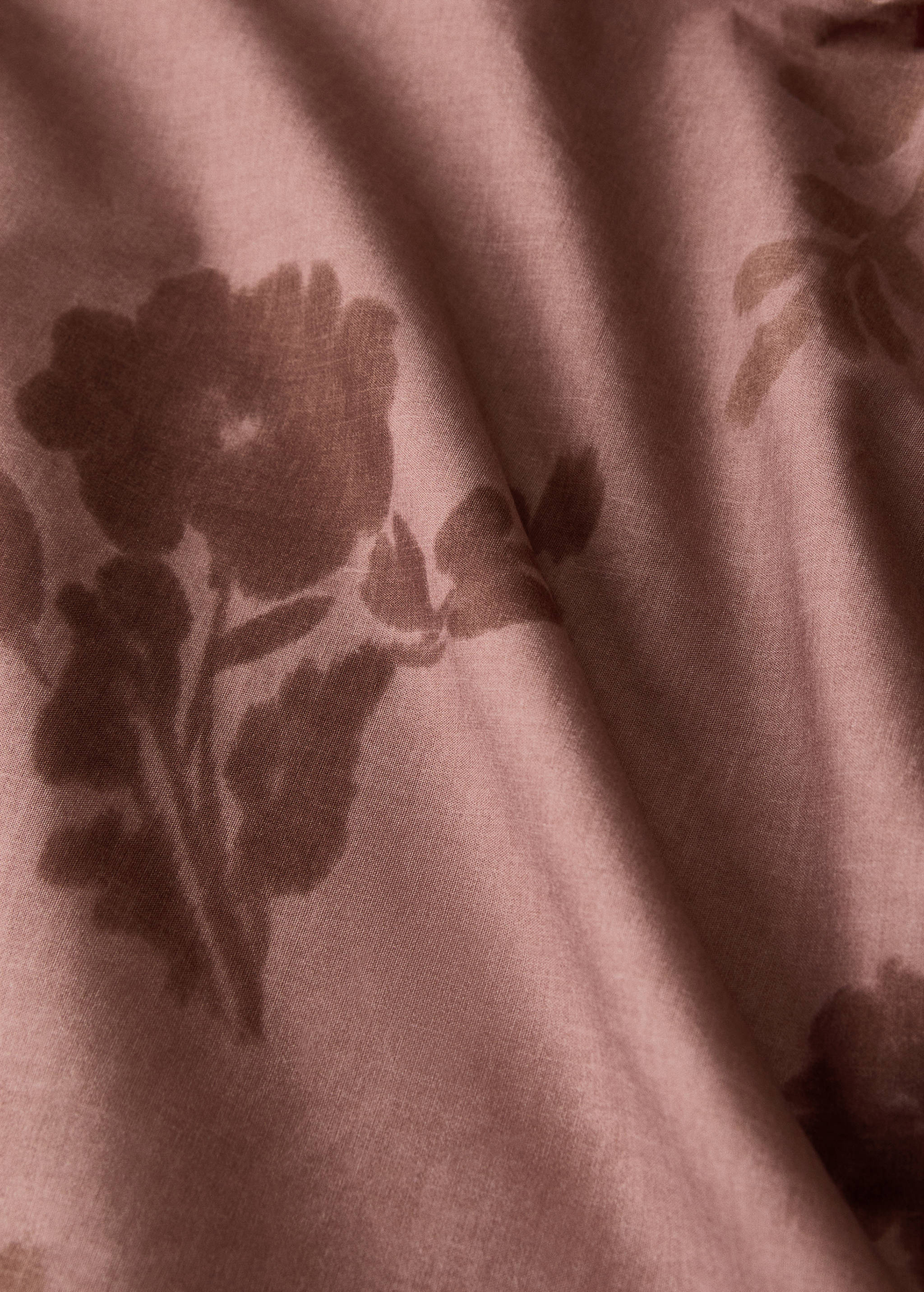 Housse de couette percale de coton 200 fils fleur estompée lit 180/200 cm - Détail de l'article 2