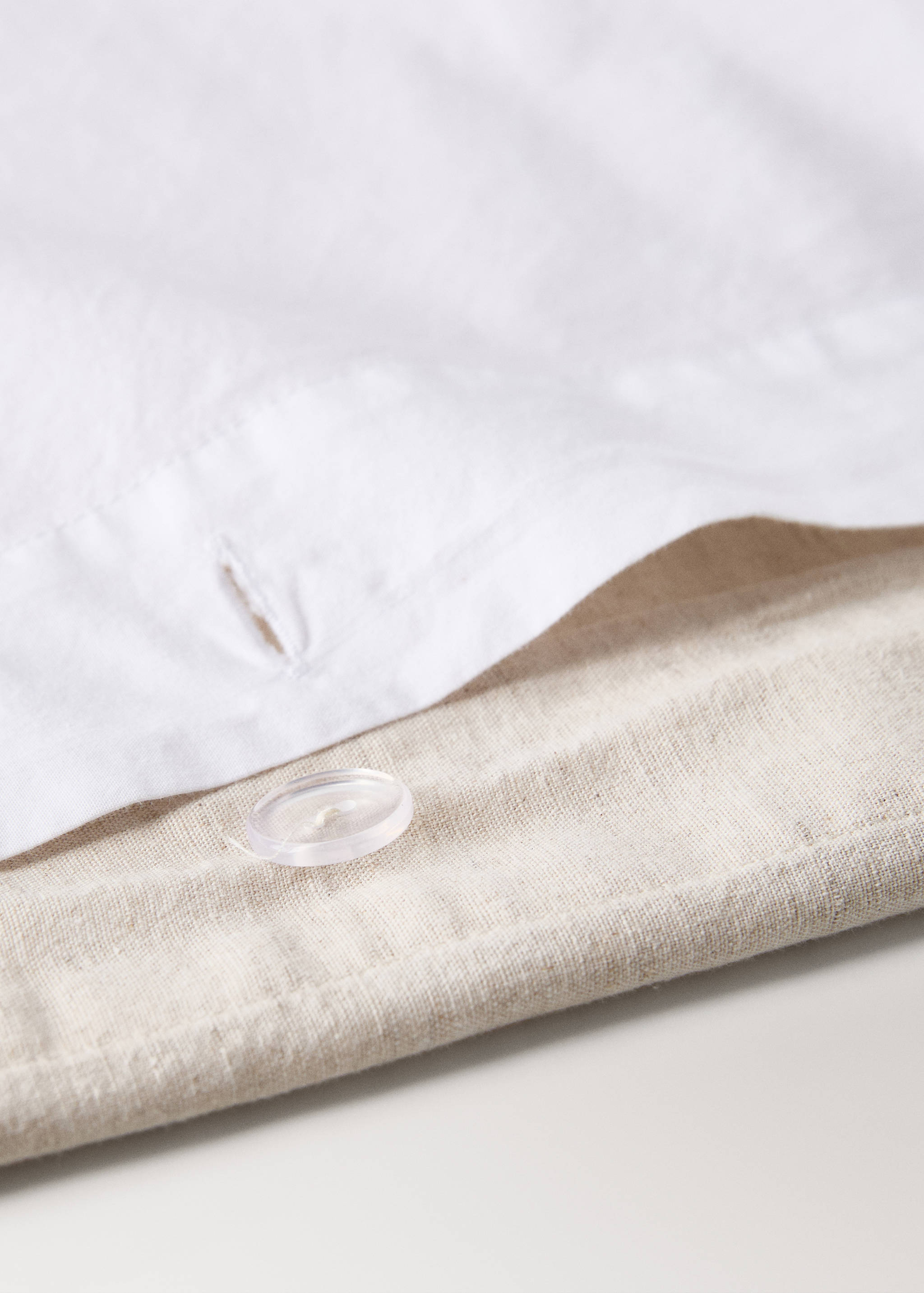 Children's cotton-linen duvet cover with embroidered hedgehogs for 90 cm bed - Details of the article 2