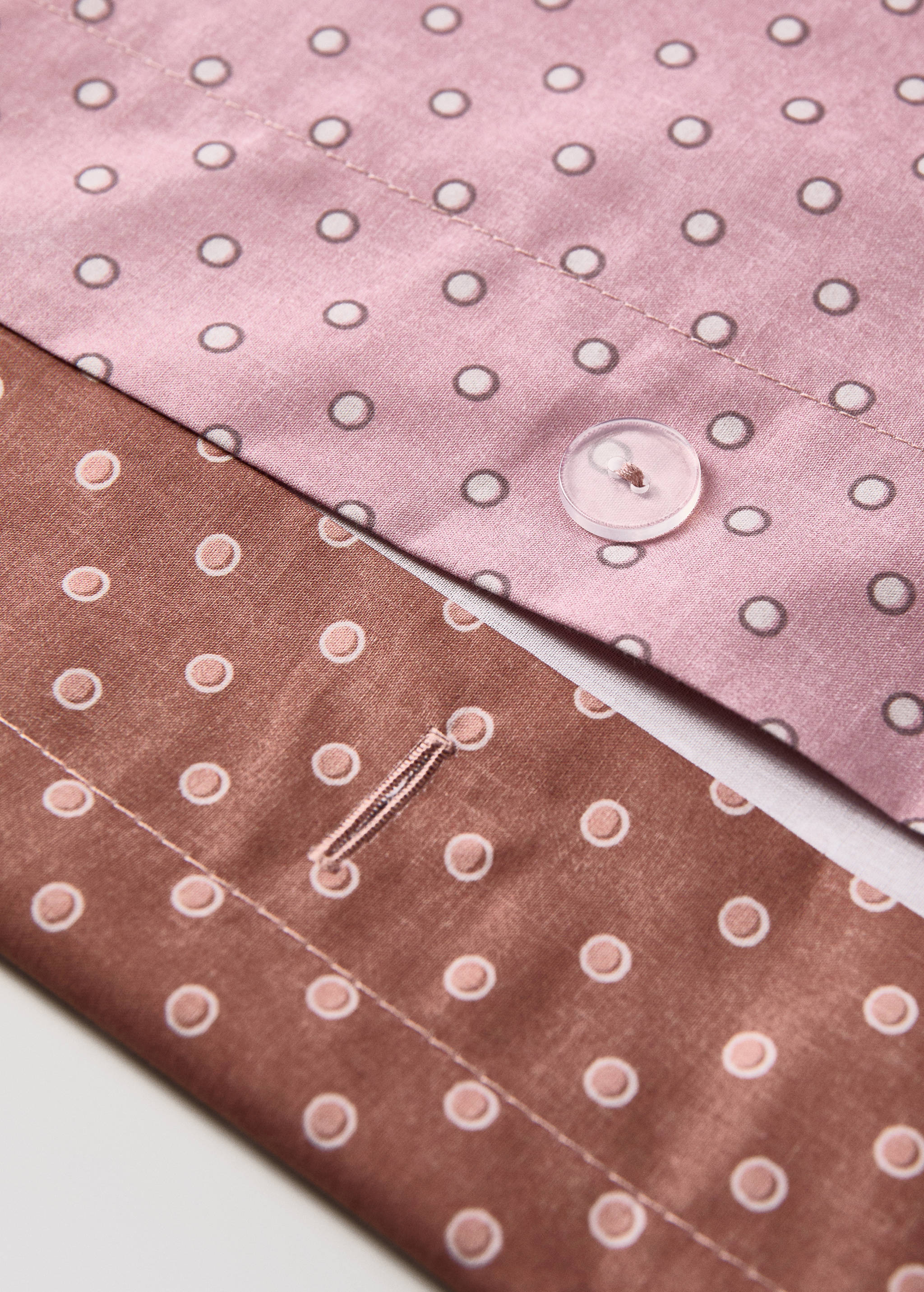 Reversible cotton polka-dot duvet cover for 90 cm bed - Details of the article 1