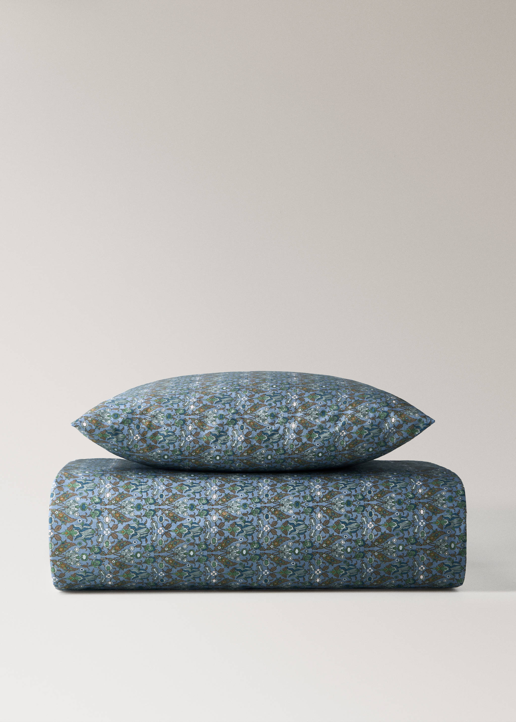 Housse de couette enfant  percale de coton imprimé petites fleurs lit 90 cm - Article sans modèle