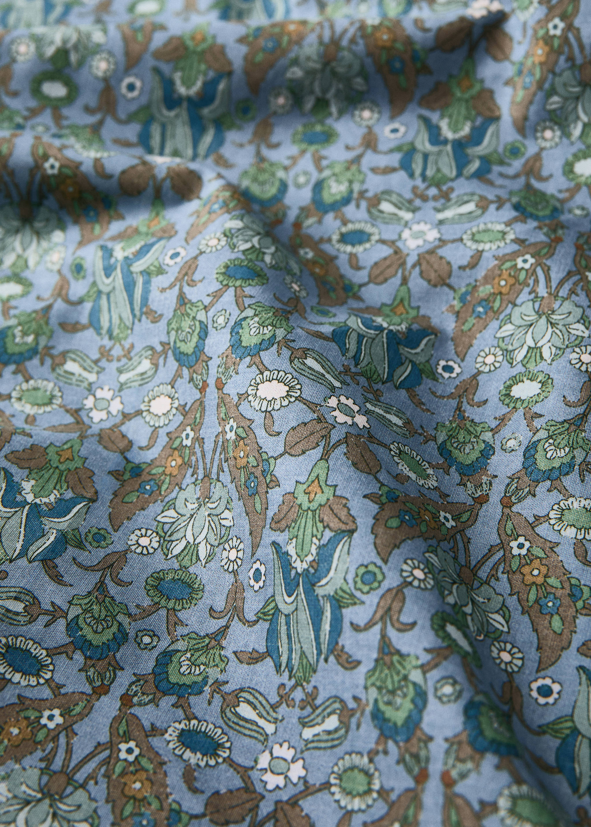 Housse de couette enfant  percale de coton imprimé petites fleurs lit 90 cm - Détail de l'article 2