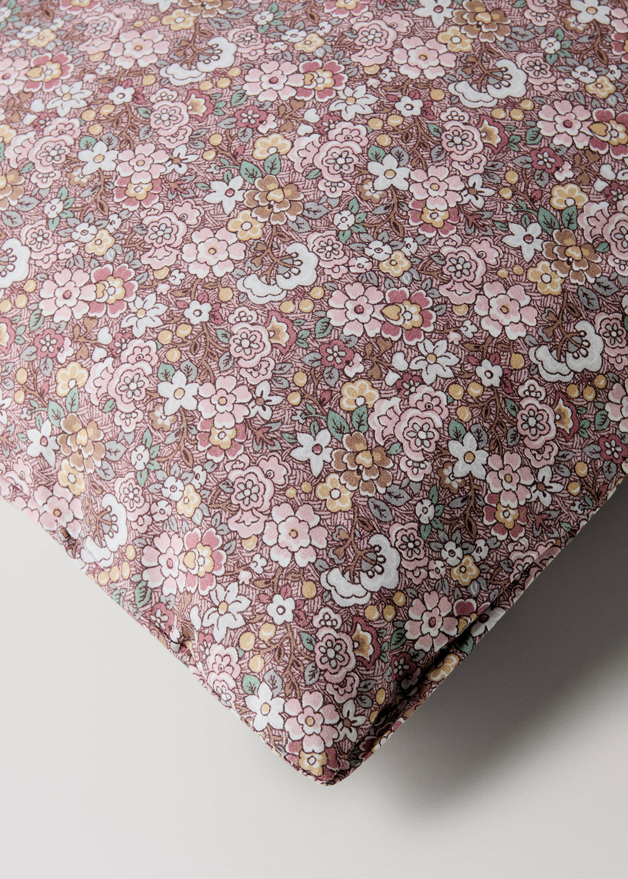 Dekbedovertrek van perkalkatoen met bloemetjesprint voor kinderbed van 90 cm - Detail van het artikel 3