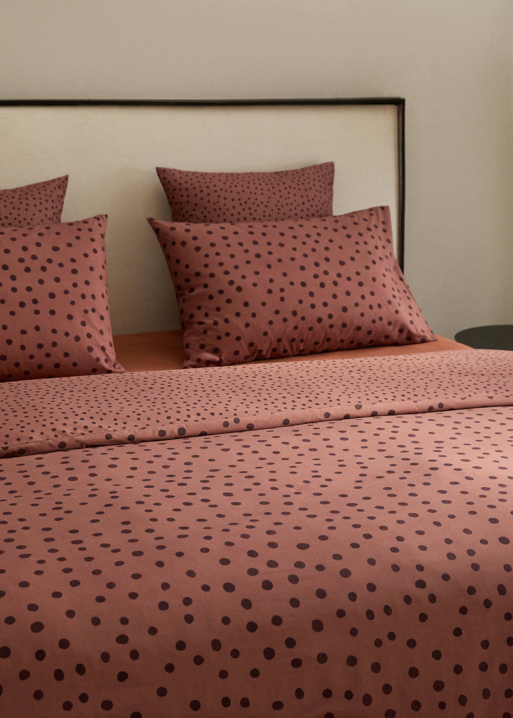 200-thread count percale cotton duvet cover with polka-dot print for 150/160 cm bed - Details of the article 7