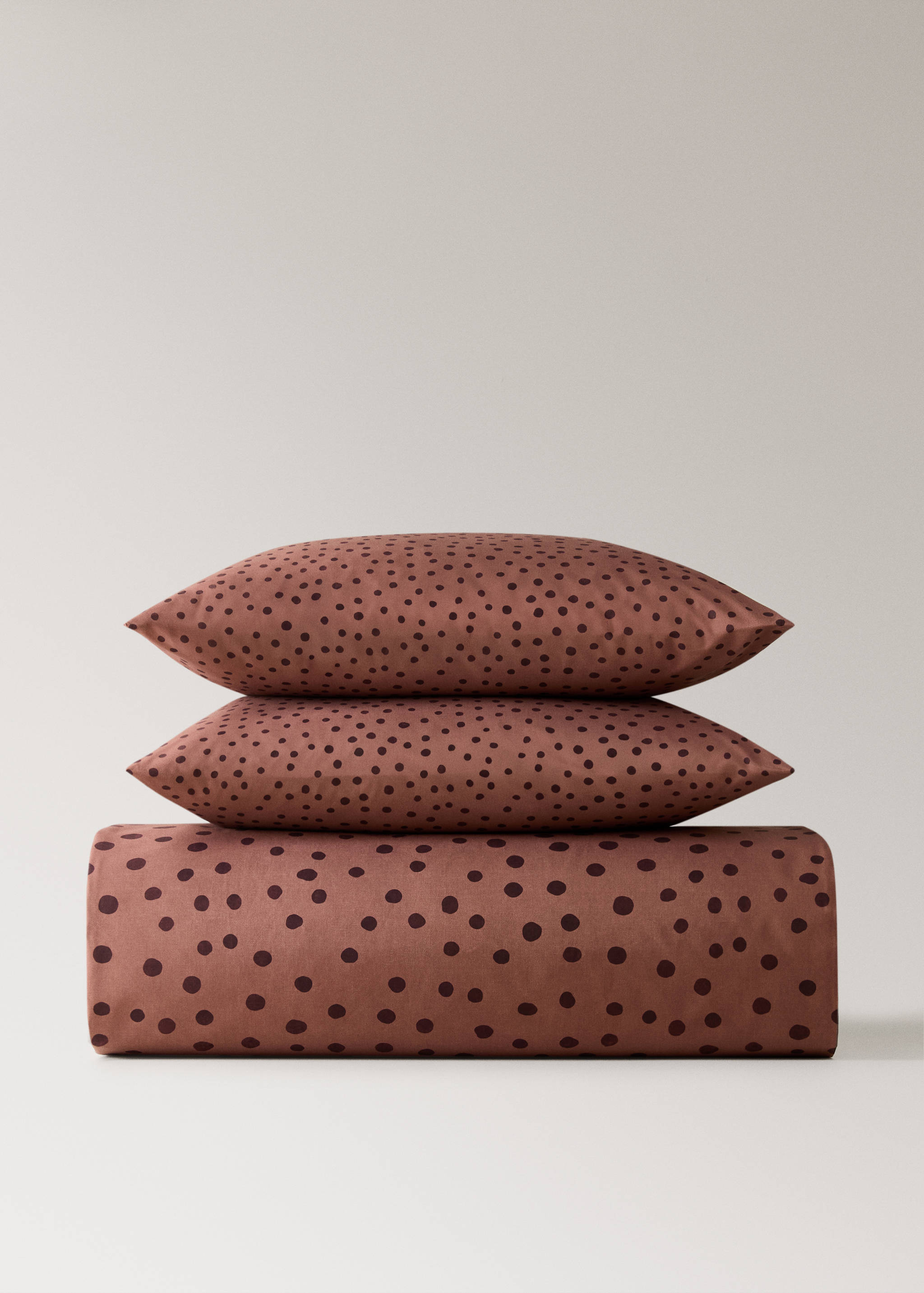 200-thread count percale cotton duvet cover with polka-dot print for 150/160 cm bed - Article without model