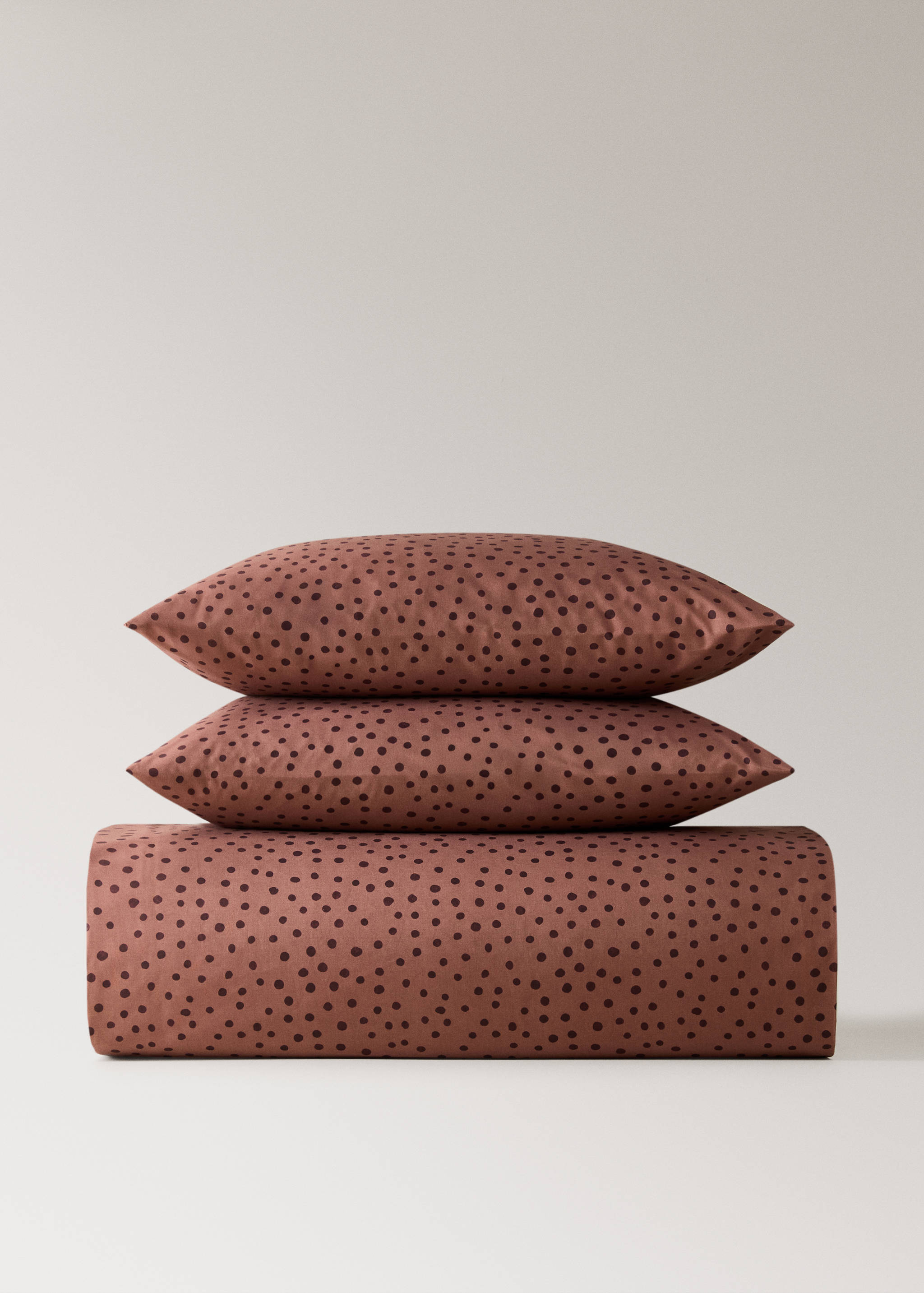 200-thread count percale cotton duvet cover with polka-dot print for 150/160 cm bed - Details of the article 4