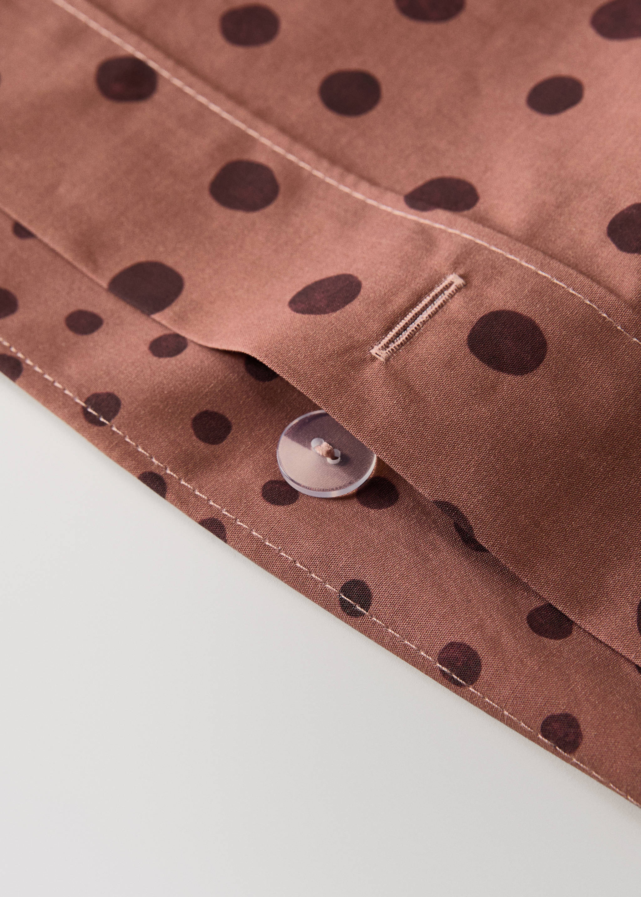 Housse de couette percale de coton 200 fils imprimé pois lit 180/200 cm - Détail de l'article 1