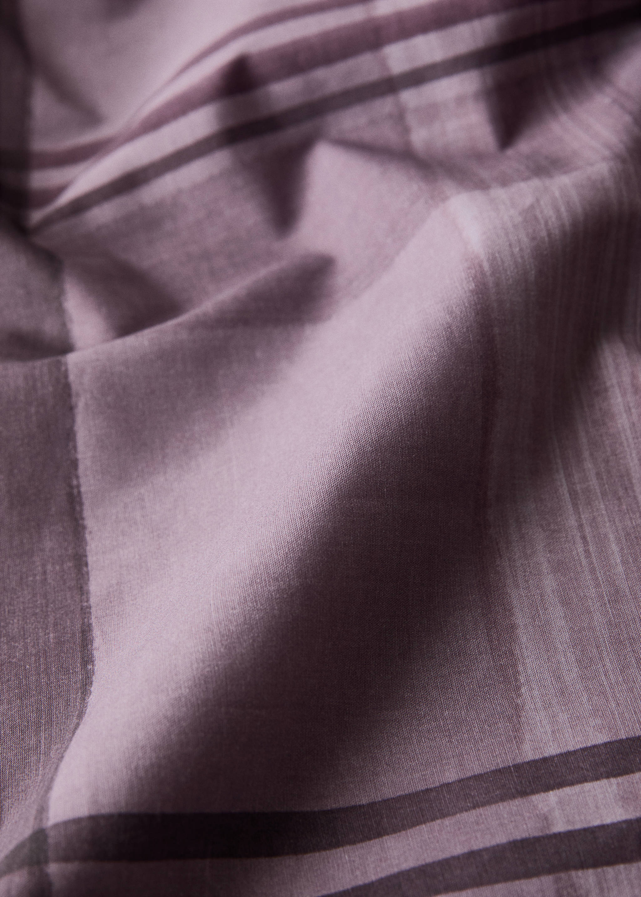 Percale cotton watercolour check-print duvet cover for 180/200 cm bed - Details of the article 2