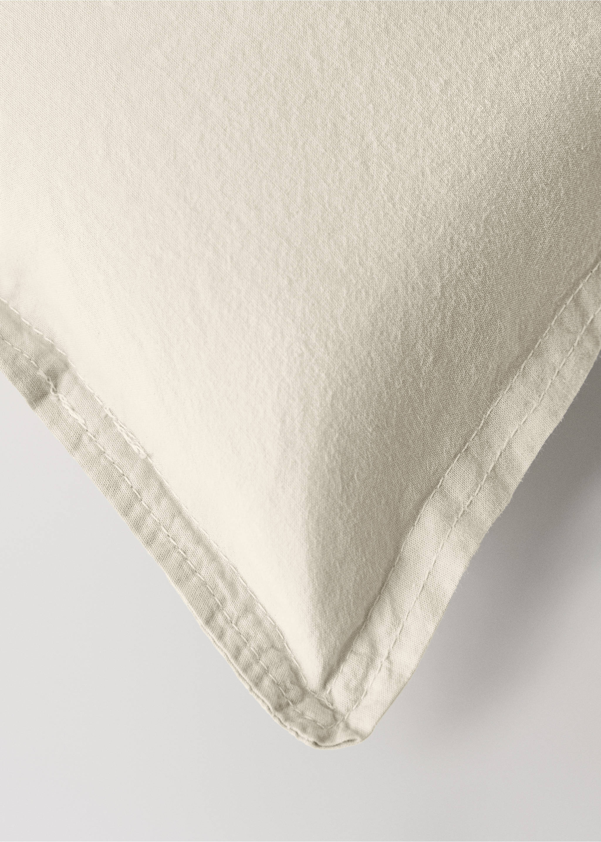 Children’s washed cotton double-stitched duvet cover for 90 cm bed - Details of the article 3, Pastel Green. Ref: 17001650-00.