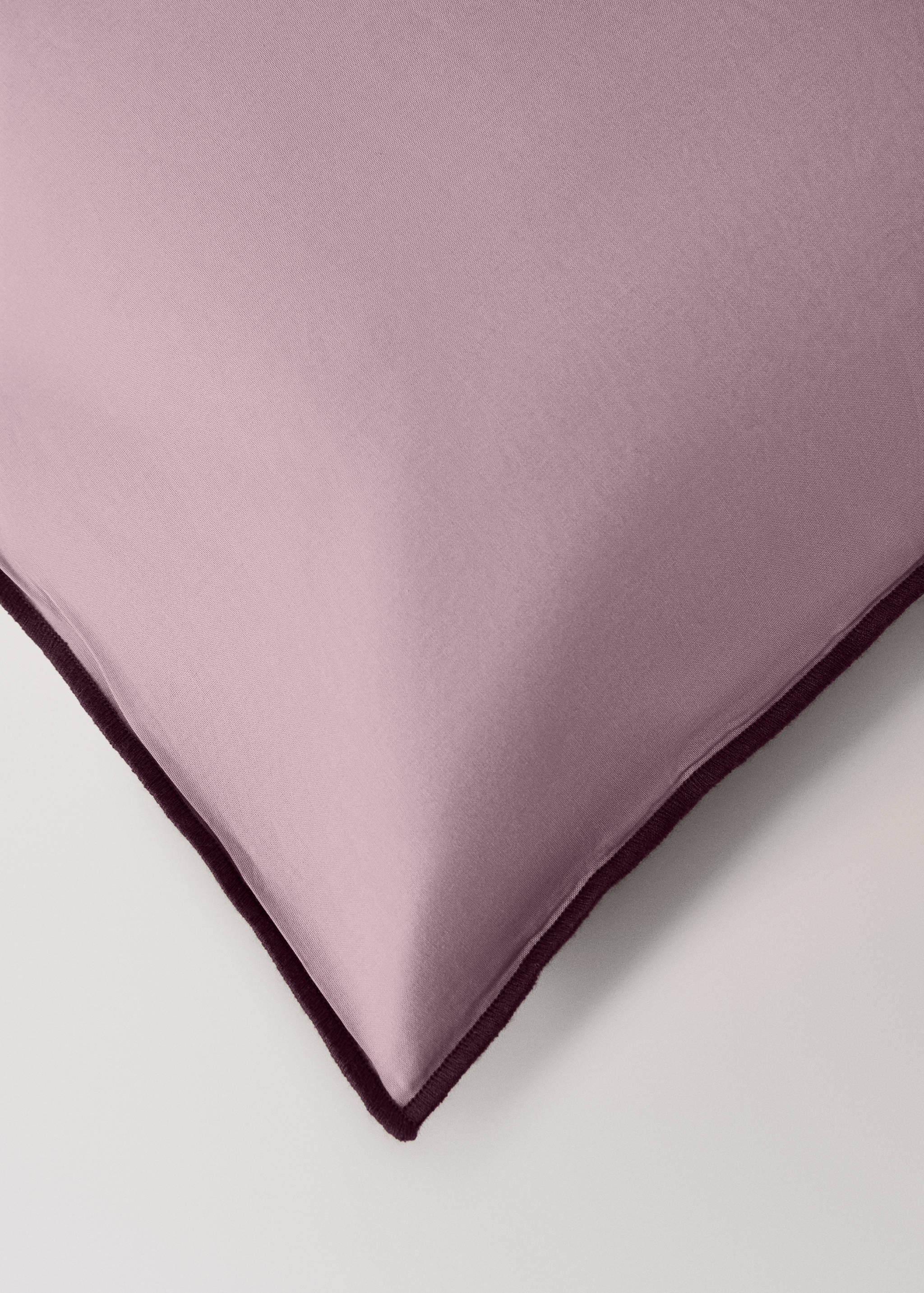 Housse de couette percale de coton 200 fils overlock  contraste lit 200 cm - Détail de l'article 3