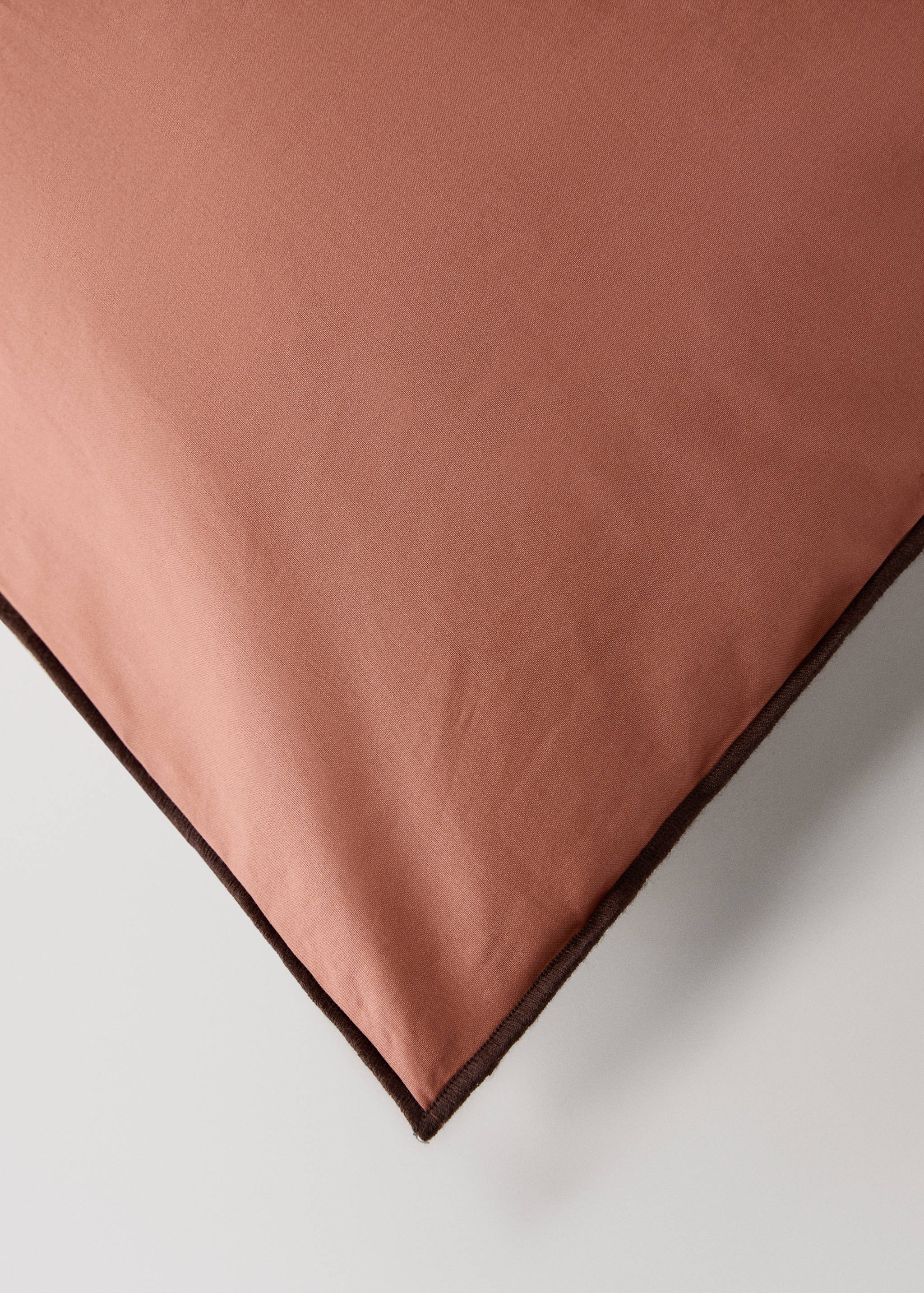 Housse de couette percale de coton 200 fils overlock  contraste lit 200 cm - Détail de l'article 3