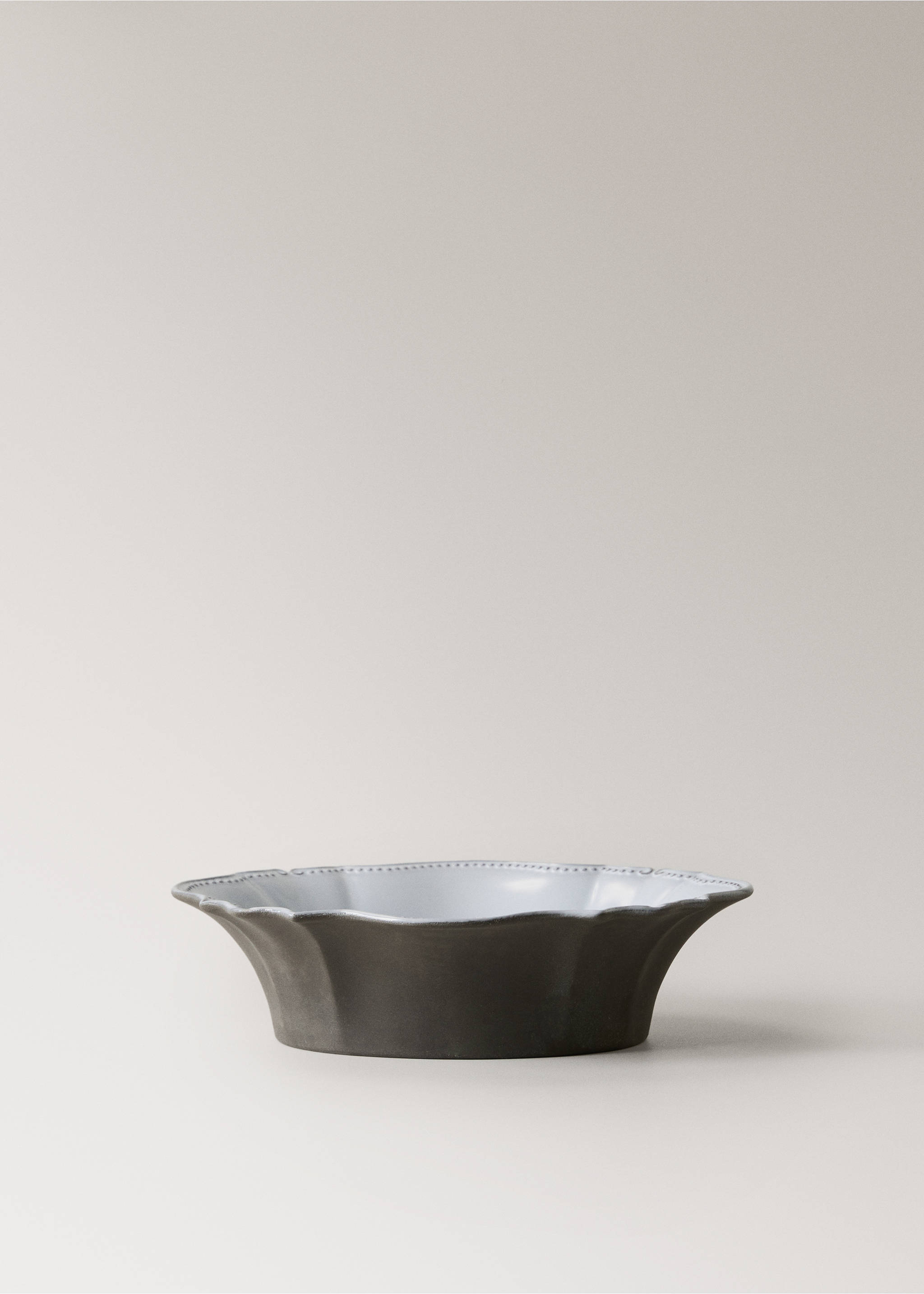 Large recycled stoneware bowl - Article without model, Light/Pastel Grey. Ref: 17002041-00.