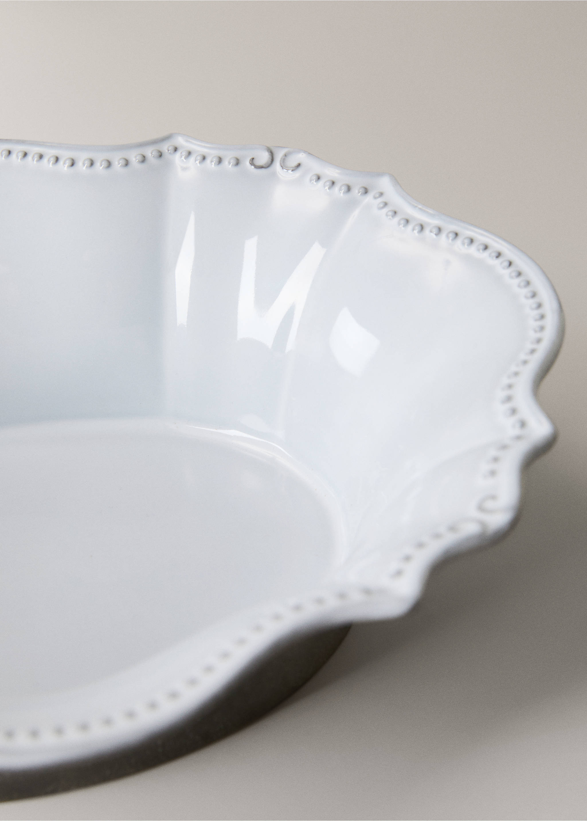 Large recycled stoneware bowl - Details of the article 1, Light/Pastel Grey. Ref: 17002041-00.