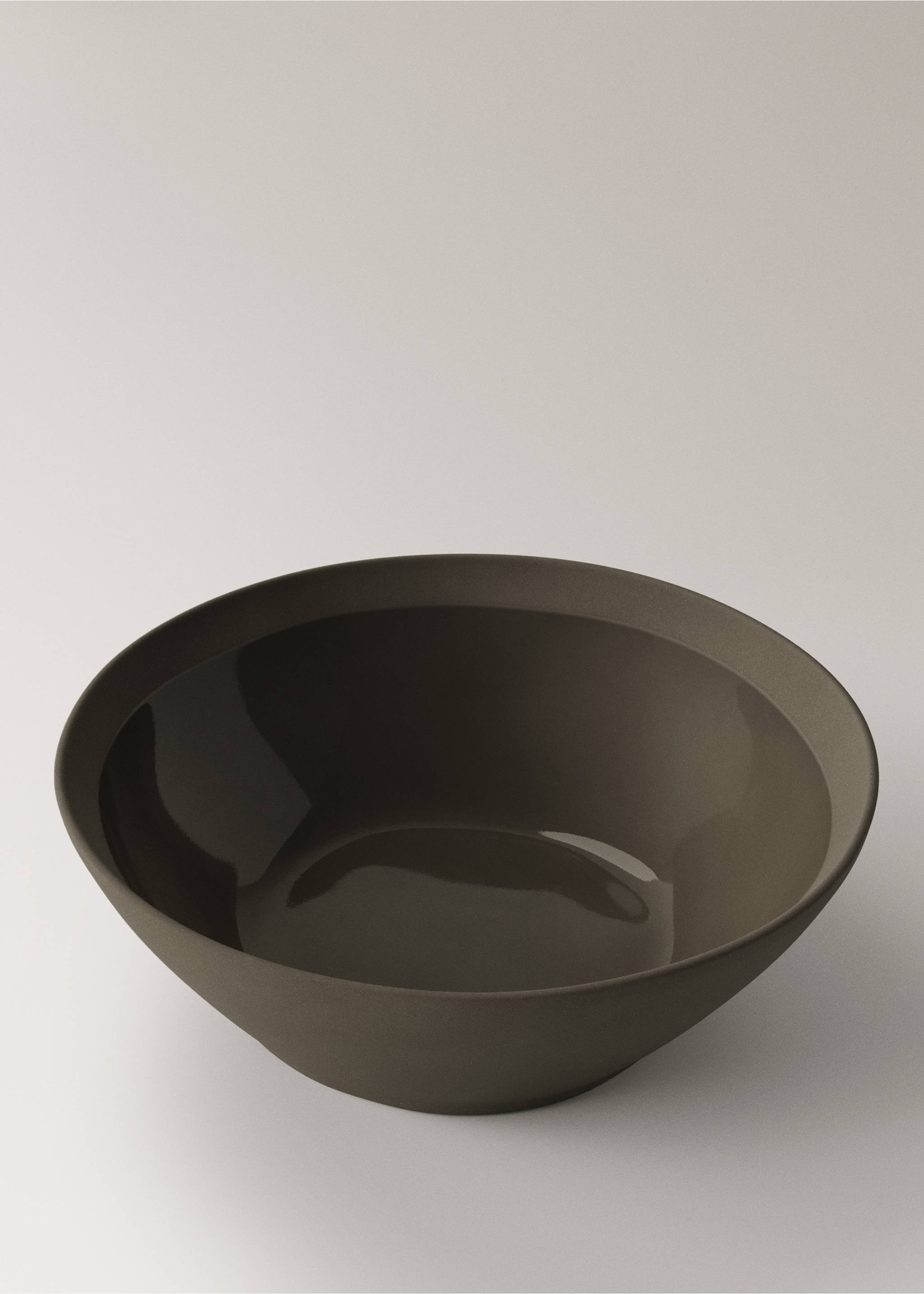 Schale aus recyceltem Gres - Detail des Artikels 1, Mittelbraun. Ref: 17002043-00.