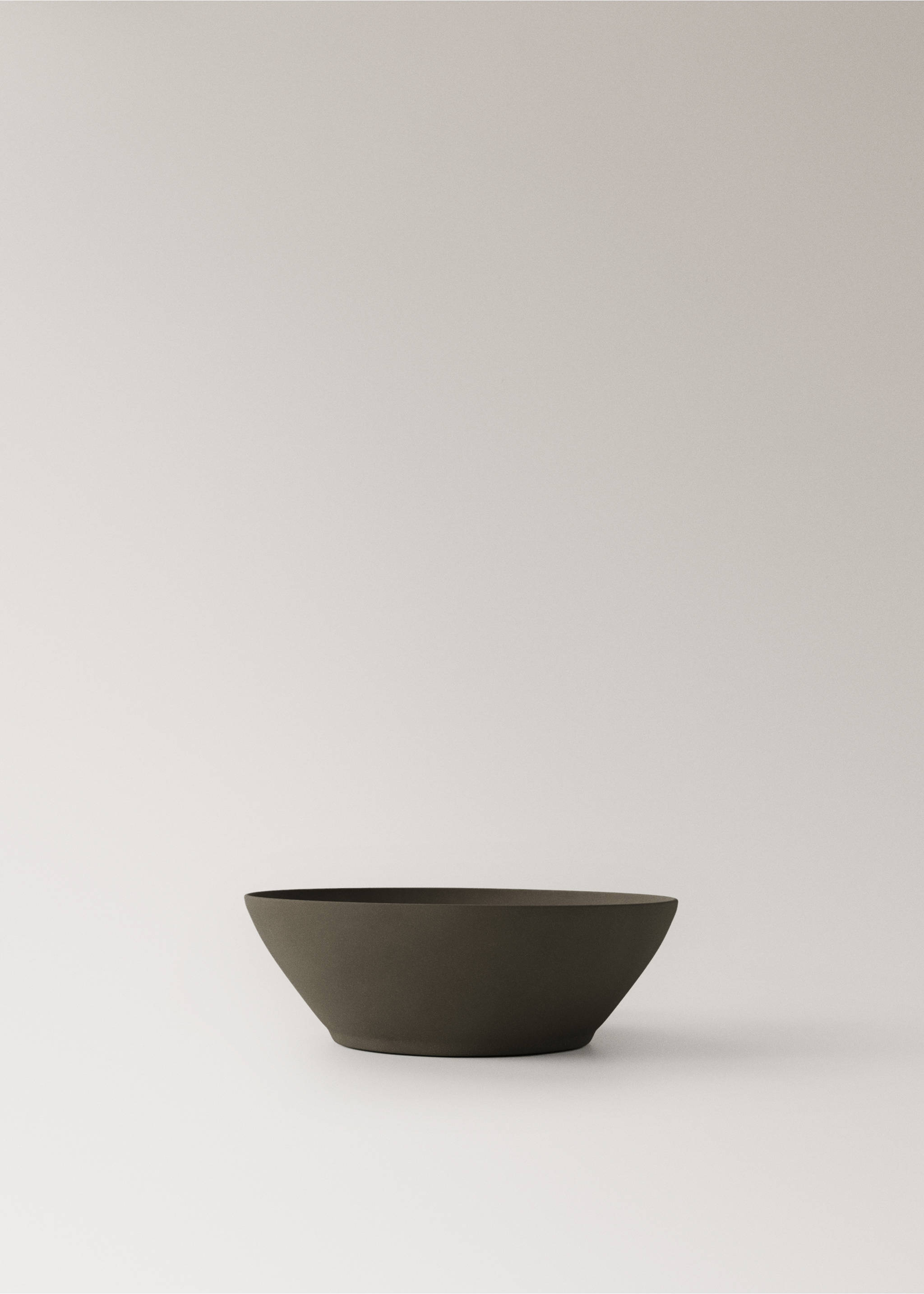Recycled stoneware bowl - Article without model, Medium Brown. Ref: 17002043-00.